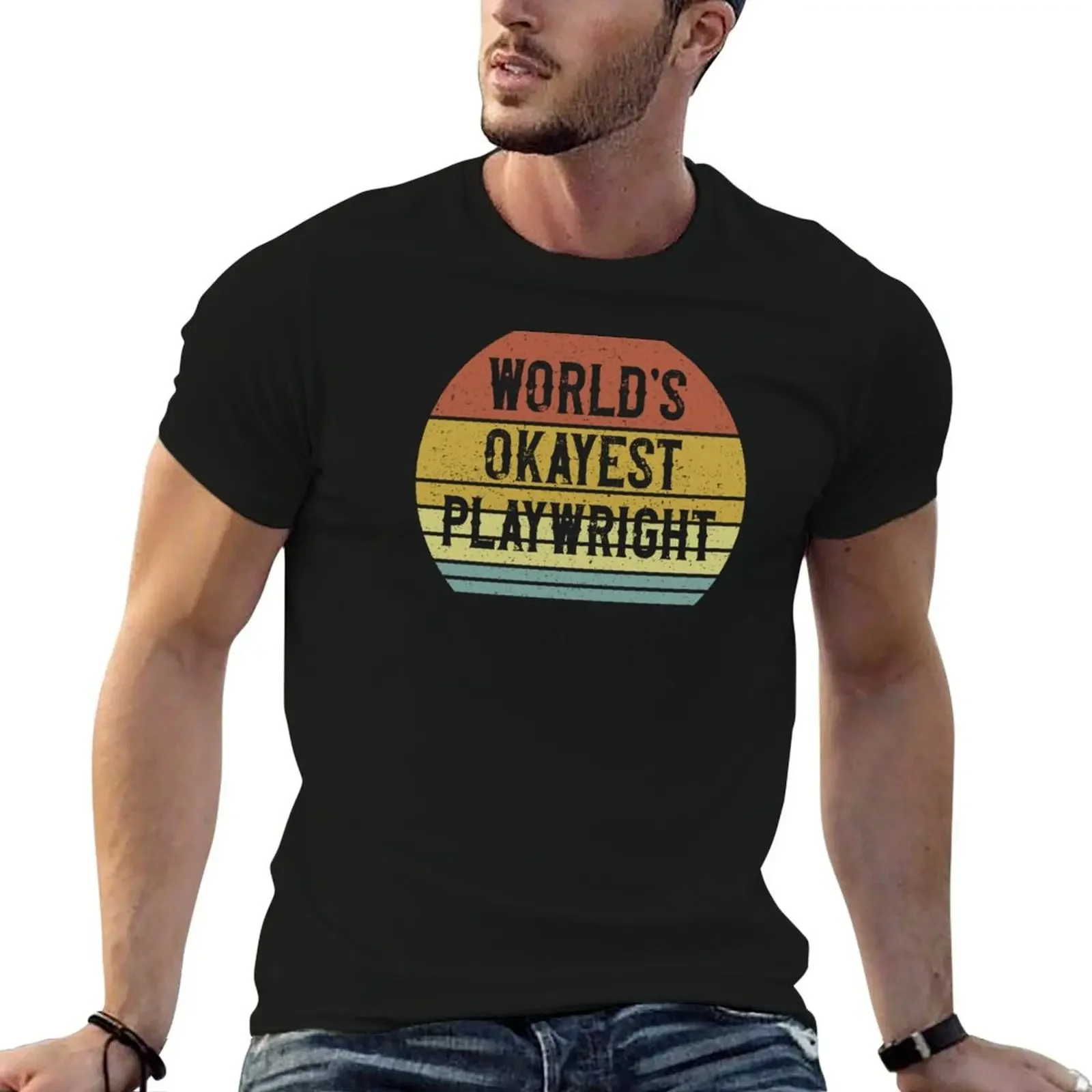World's Okayest Playwright T-Shirt graphic t shirts blue lock oversized t shirt men
World's Okayest Playwright T-Shirt graphic t shirts blue lock oversized t shirt men