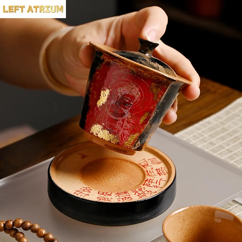 Chinese Style Dunhuang Retro Hand-held Bowl High-end Household Ceramic Sliced Kung Fu Tea Brewing Utensil Drinking Utensils
Chinese Style Dunhuang Retro Hand-held Bowl High-end Household Ceramic Sliced Kung Fu Tea Brewing Utensil Drinking Utensils