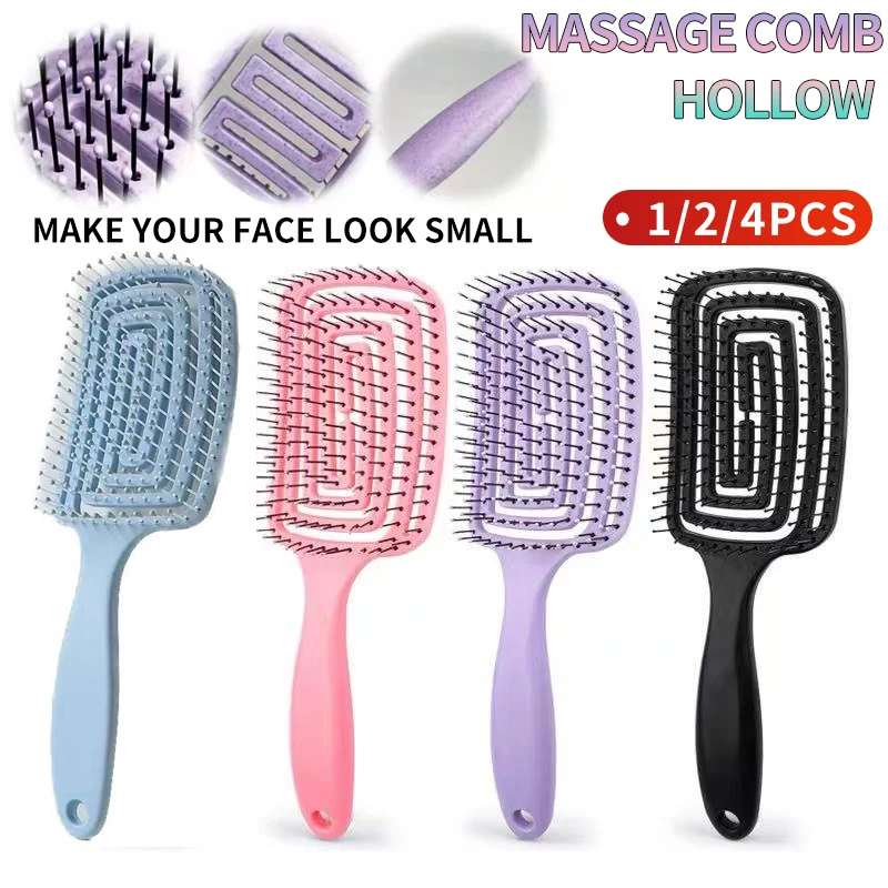 1/2/4pcs Hollow Pork Rib Comb - Portable Fluffy High Head Comb - Comb for Women's Scalp, Long Hair, Air Cushion Comb -Massage
1/2/4pcs Hollow Pork Rib Comb - Portable Fluffy High Head Comb - Comb for Women's Scalp, Long Hair, Air Cushion Comb -Massage