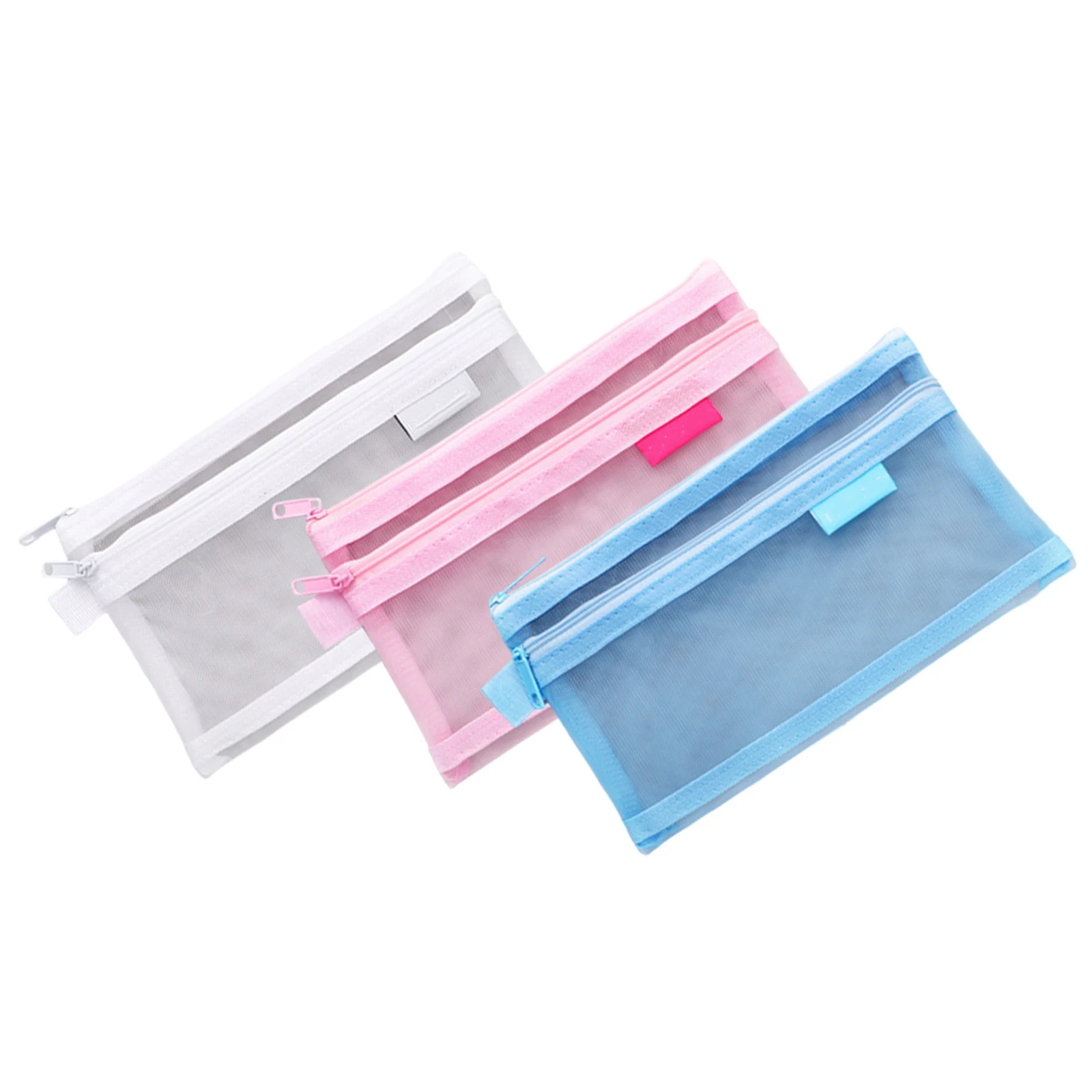 3pcs Zipper Stationery Holder Transparent Mesh Bags Exam Pen Bag Large Capacity Pencil Case For Women Kids Adult School Supplies
3pcs Zipper Stationery Holder Transparent Mesh Bags Exam Pen Bag Large Capacity Pencil Case For Women Kids Adult School Supplies