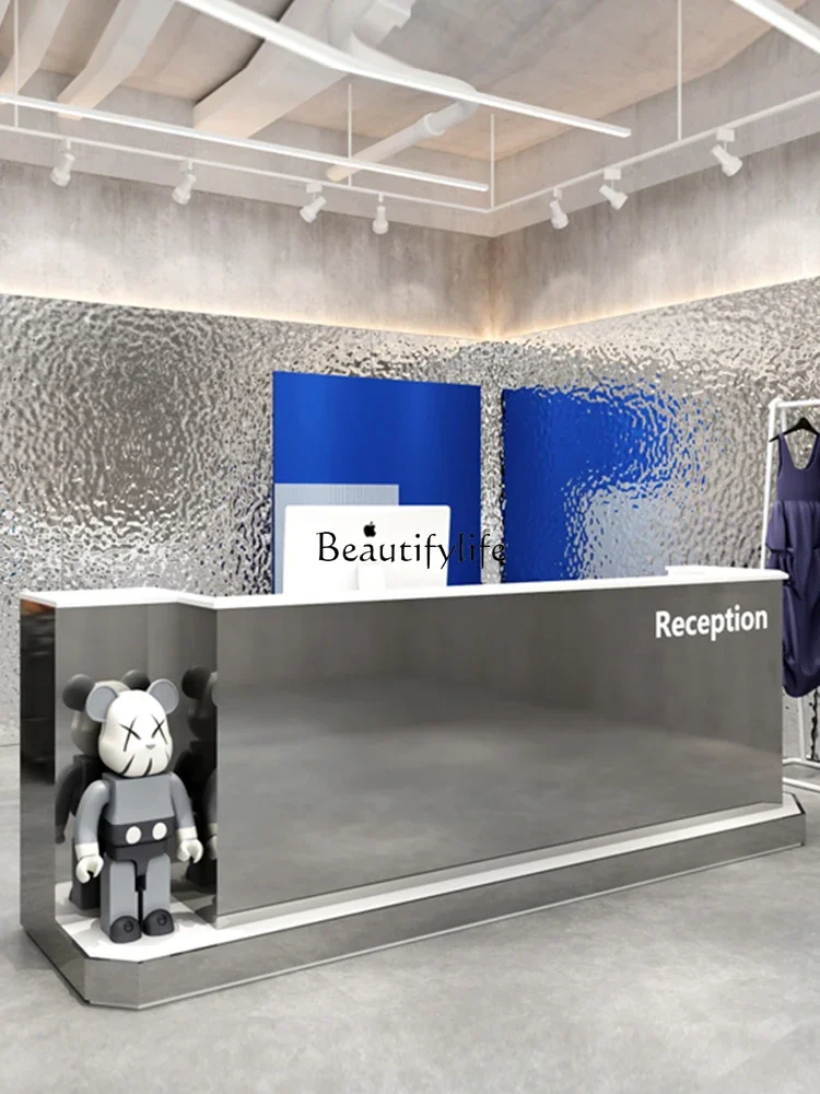 Stainless Steel Cashier Cosmetology Shop Front Desk Clothing Store Affordable Luxury Fashion Cashier
Stainless Steel Cashier Cosmetology Shop Front Desk Clothing Store Affordable Luxury Fashion Cashier