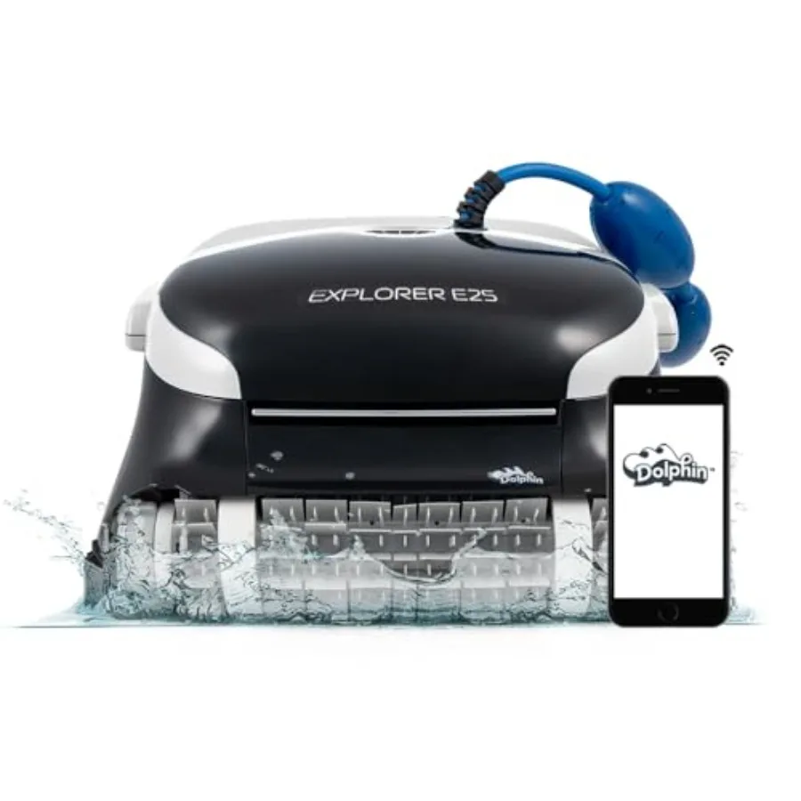 Explorer Wi-Fi Robotic Pool Vacuum Cleaner for pools up to 50 feet ABS plastic body blue waterline scrubber brush and smart nav
Explorer Wi-Fi Robotic Pool Vacuum Cleaner for pools up to 50 feet ABS plastic body blue waterline scrubber brush and smart nav