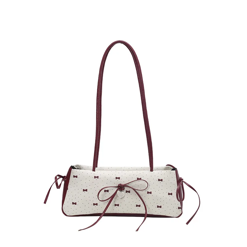 Fabric Bow Women's Bag Sweet Style Large Capacity Metal Heart Pendant Decor Underarm Shoulder Handbag for Daily Commute
Fabric Bow Women's Bag Sweet Style Large Capacity Metal Heart Pendant Decor Underarm Shoulder Handbag for Daily Commute