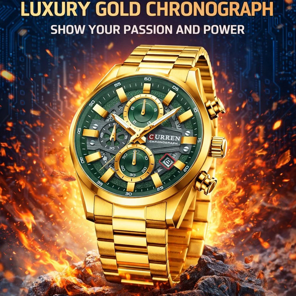 CURREN Tough Men's Watch Business Style Stainless Steel Watch Waterproof Design Date Display Accurate Timer Excellent Gifts
CURREN Tough Men's Watch Business Style Stainless Steel Watch Waterproof Design Date Display Accurate Timer Excellent Gifts