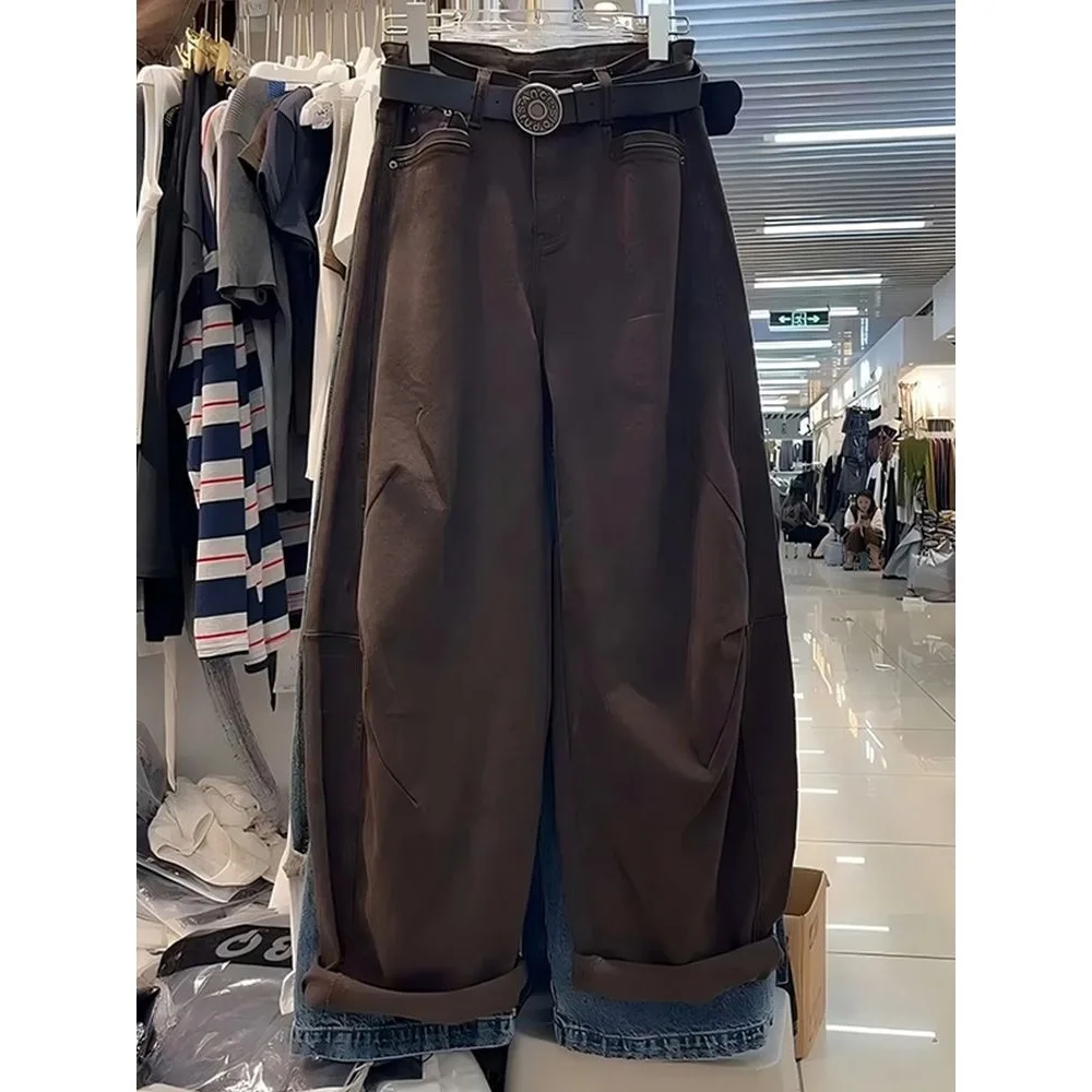 Vintage Coffee-Colored Jeans, New Autumn/Winter Plus Size Loose Slimming Straight Wide-Leg Pants For Petite
Vintage Coffee-Colored Jeans, New Autumn/Winter Plus Size Loose Slimming Straight Wide-Leg Pants For Petite