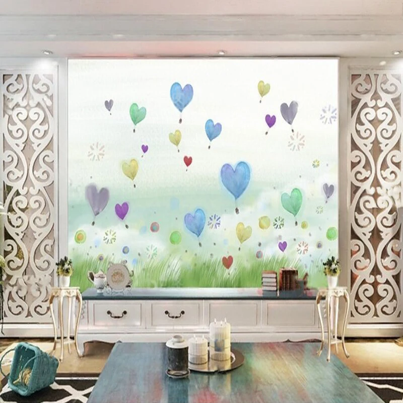 Modern children's room cartoon heart blue sky white cloud TV Luxurious home bedroom sofa background wall painting
Modern children's room cartoon heart blue sky white cloud TV Luxurious home bedroom sofa background wall painting
