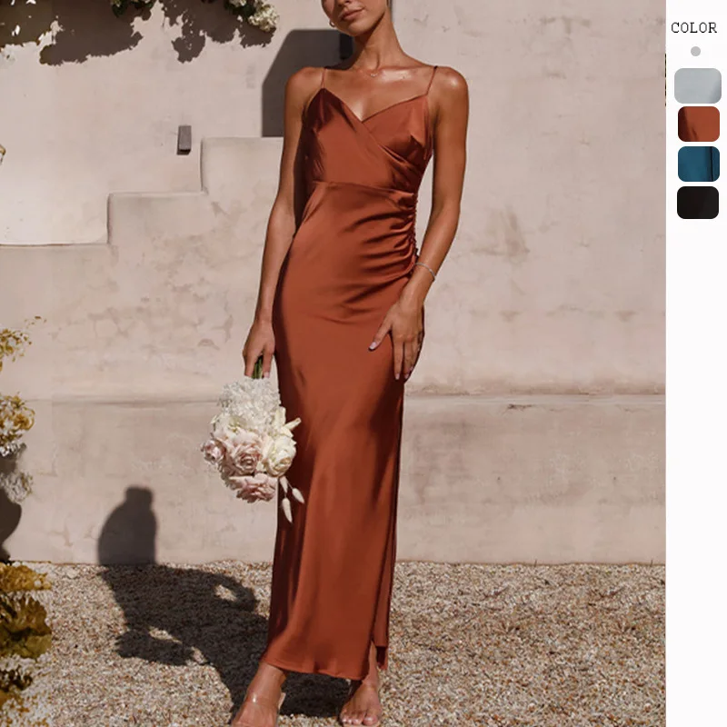 Women's Sexy Spaghetti Straps Dress, Sleeveless Slit, Slim-Fitting, Spring and Summer, New Fashion, HMR-2024
Women's Sexy Spaghetti Straps Dress, Sleeveless Slit, Slim-Fitting, Spring and Summer, New Fashion, HMR-2024