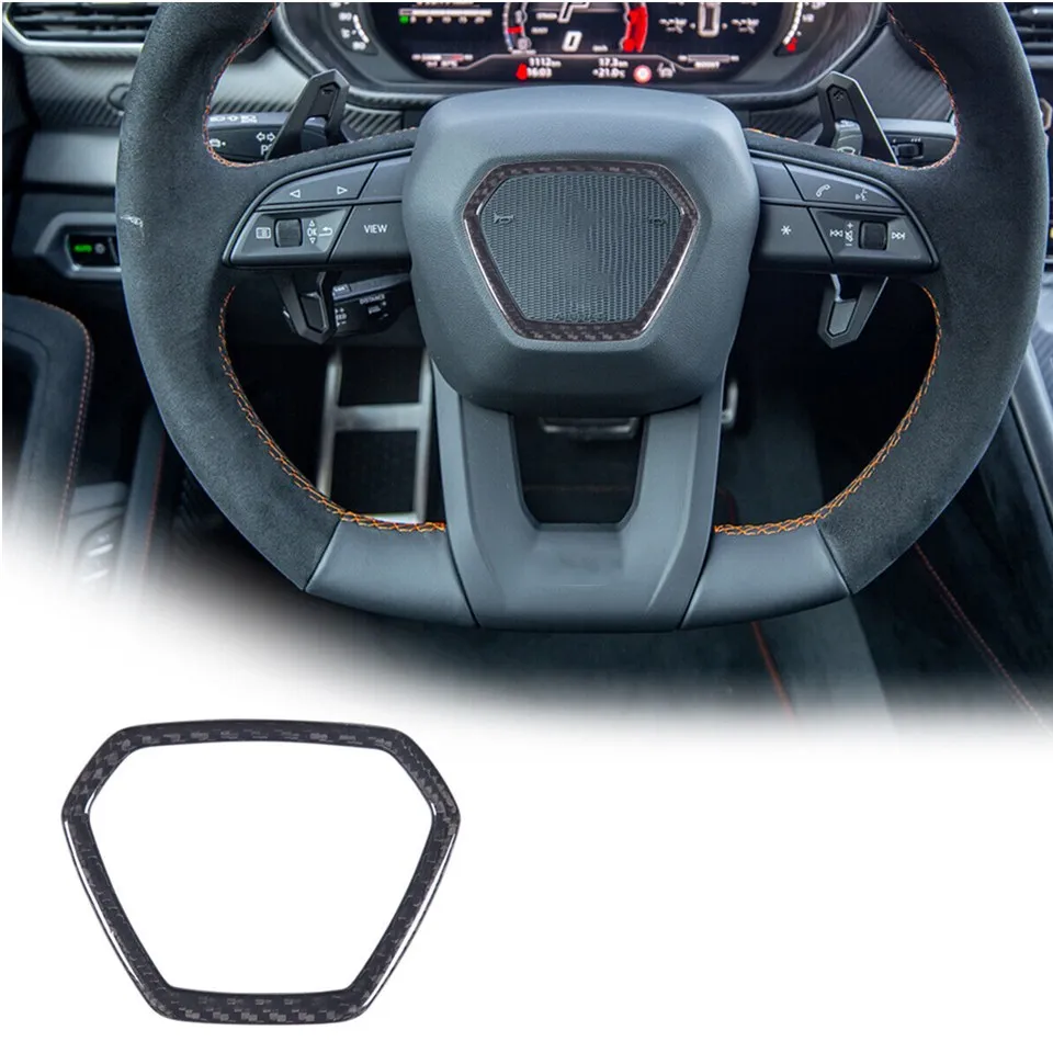 Real Carbon Fiber Steering Wheel Logo Frame Trim For Lamborghini Urus 2018-2021
Real Carbon Fiber Steering Wheel Logo Frame Trim For Lamborghini Urus 2018-2021