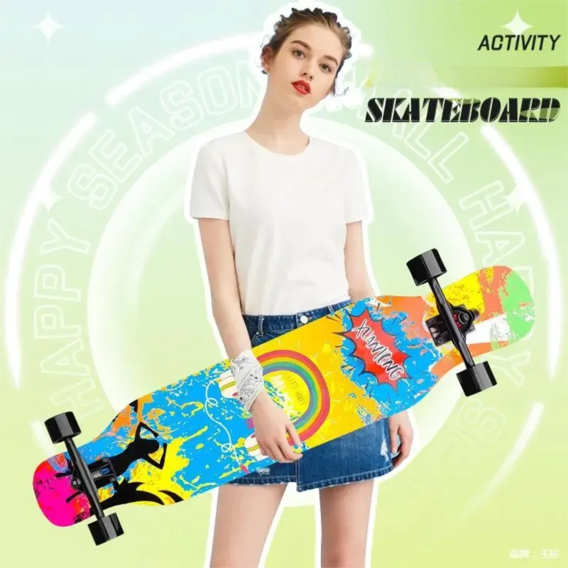 4 Wheels Professional Skateboard Longboard for Adults Beginners, Double Kick Deck Street Cruiser Skateboard for Teens Boys Girls
4 Wheels Professional Skateboard Longboard for Adults Beginners, Double Kick Deck Street Cruiser Skateboard for Teens Boys Girls