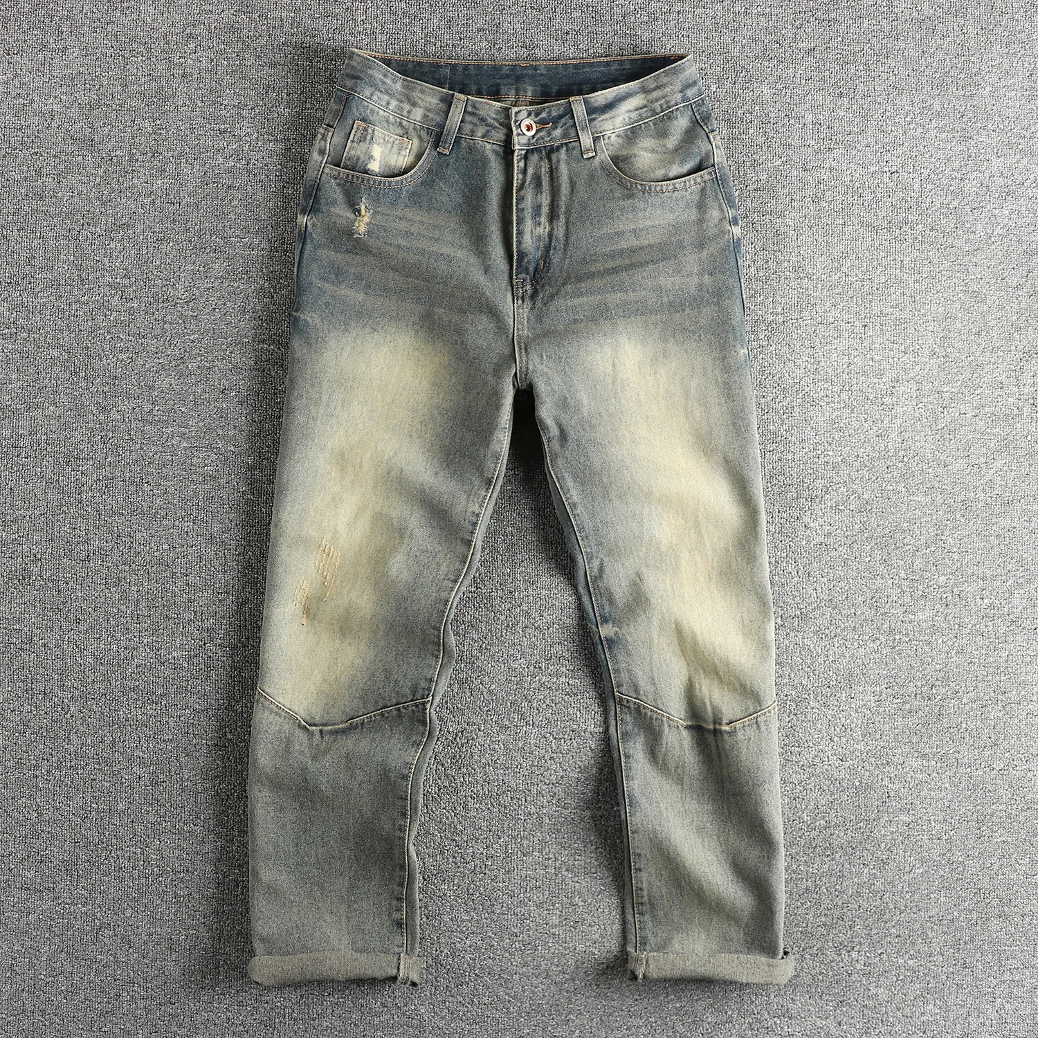 Retro Washed Vintage Jeans Men's Straight Leg Patchwork Youthful Wear Resistant Long Trousers American Style Casual Jeans
Retro Washed Vintage Jeans Men's Straight Leg Patchwork Youthful Wear Resistant Long Trousers American Style Casual Jeans