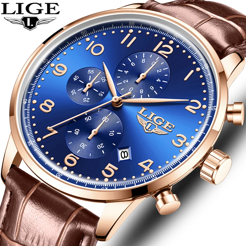 LIGE Casual Sports Watches For Men Fashion Business Leather Waterproof Quartz Men Watch Top Brand Luxury Military Chronograph
LIGE Casual Sports Watches For Men Fashion Business Leather Waterproof Quartz Men Watch Top Brand Luxury Military Chronograph