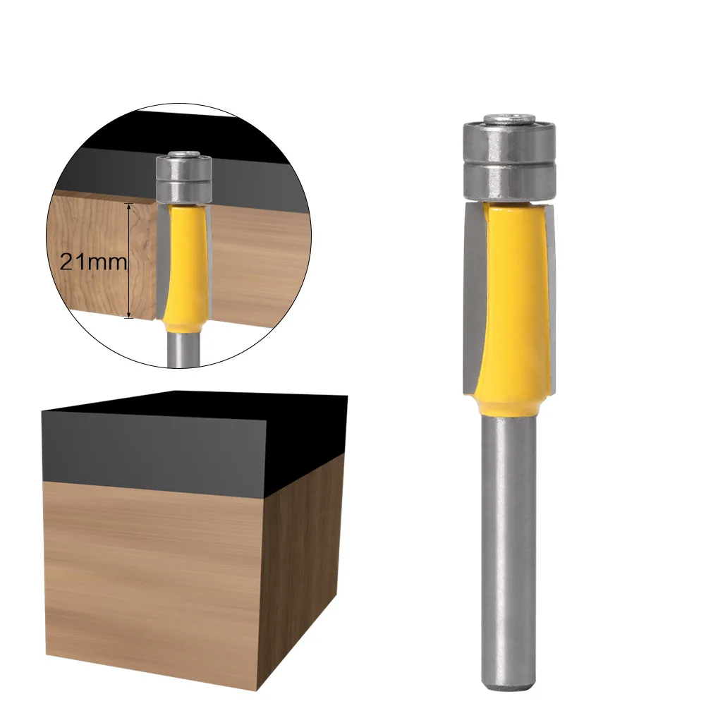 1PC 6MM Shank Milling Cutter Wood Carving Flush Trim Router Bits For Wood Trimming Cutters With Bearing Woodworking Tool Endmill
1PC 6MM Shank Milling Cutter Wood Carving Flush Trim Router Bits For Wood Trimming Cutters With Bearing Woodworking Tool Endmill