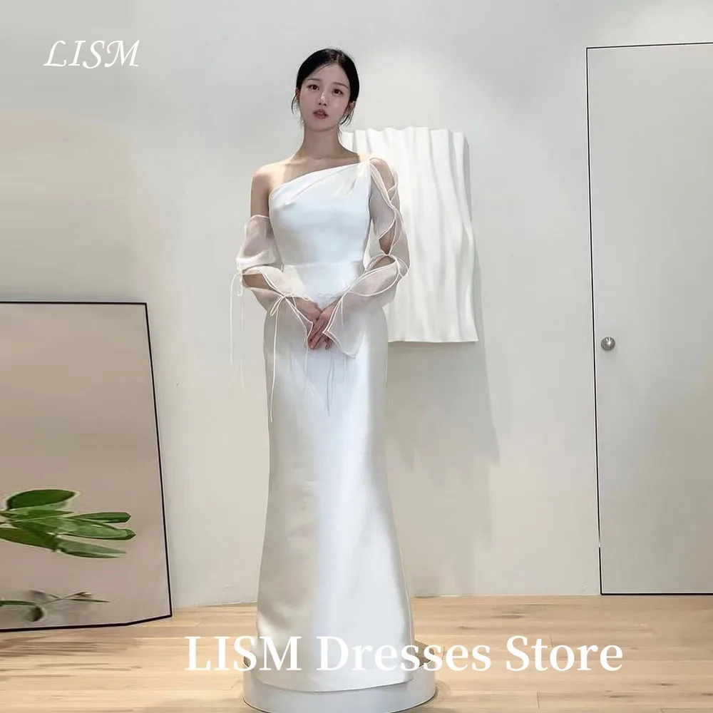 LISM White Simple A-Line Korea Wedding Dresses Photo Shoot Satin Bridal Party Formal Full Sleeves Gowns웨딩드레스Customized Corsets
LISM White Simple A-Line Korea Wedding Dresses Photo Shoot Satin Bridal Party Formal Full Sleeves Gowns웨딩드레스Customized Corsets