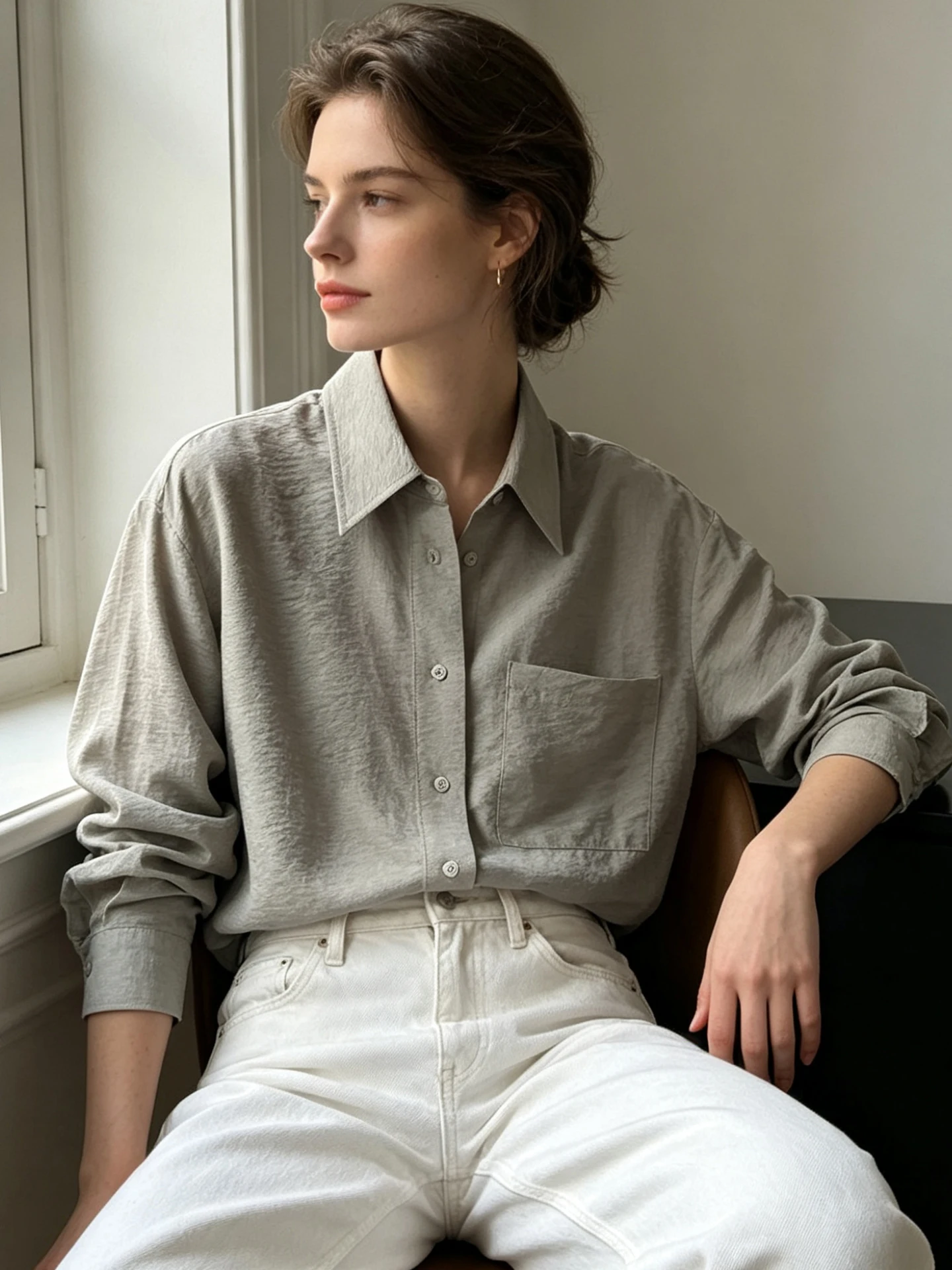 Loose Long Sleeve Silk Shirt Women Minimalist Style Textured Dry Thread Design Casual Lapel Collar Lazy Cold Wind Sandstone G...
Loose Long Sleeve Silk Shirt Women Minimalist Style Textured Dry Thread Design Casual Lapel Collar Lazy Cold Wind Sandstone G...