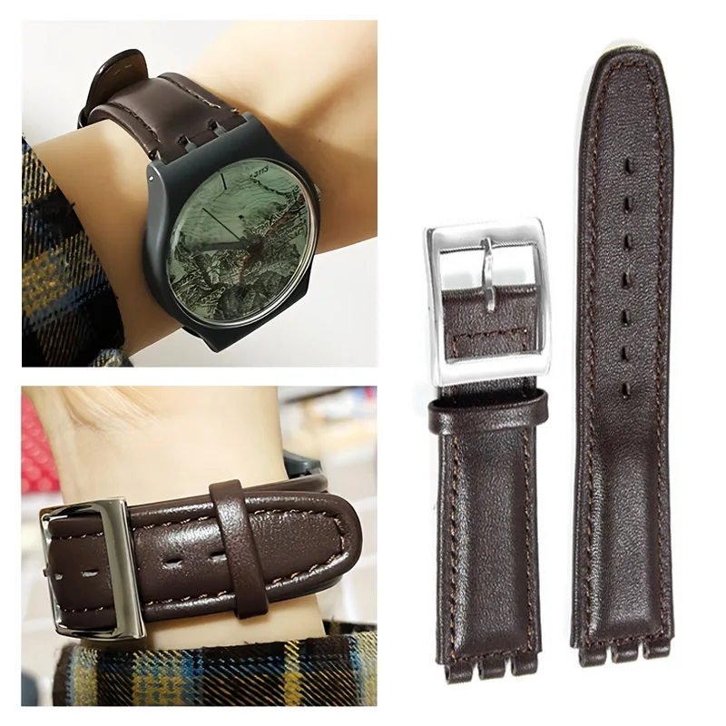 Кожаный ремешок для часов Swatch YRS YCS, 17 мм, 19 мм, специальный трехзубчатый интерфейс, прочный, дышащий браслет-ремешок
Кожаный ремешок для часов Swatch YRS YCS, 17 мм, 19 мм, специальный трехзубчатый интерфейс, прочный, дышащий браслет-ремешок