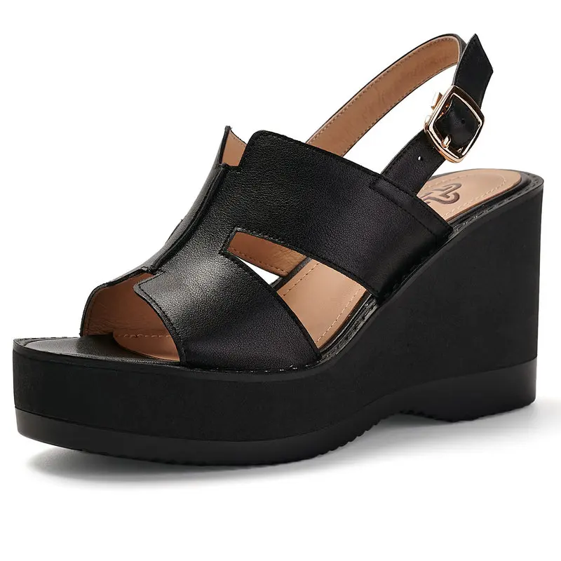 Women's Sandals Genuine Leather Platform Wedge Sandal 2023 Summer Office High Heels Ladies Sandal Summer Shoes for Women
Women's Sandals Genuine Leather Platform Wedge Sandal 2023 Summer Office High Heels Ladies Sandal Summer Shoes for Women