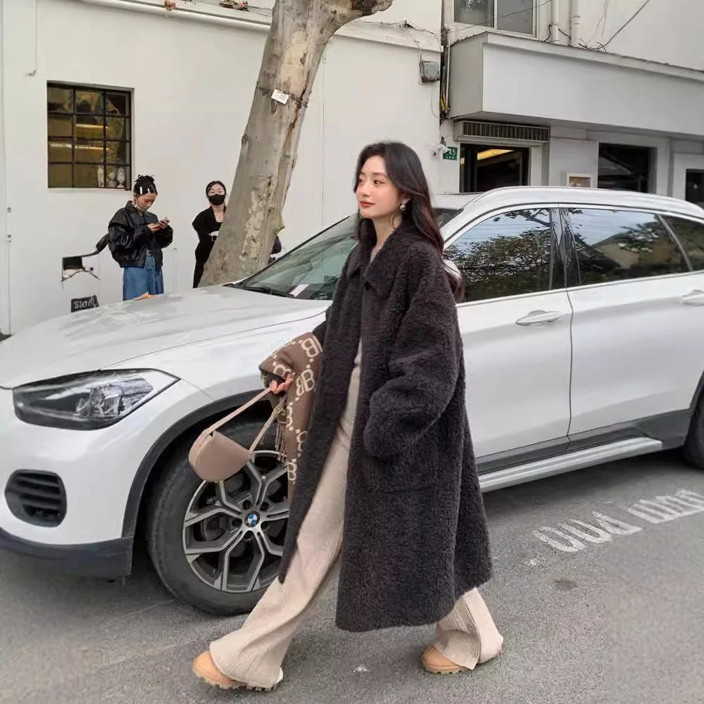 tle 2024 Winter New Women's Long Coat Loose Fur Inteated earling Lamb Skin Leather Coat Commute Sle F-335
tle 2024 Winter New Women's Long Coat Loose Fur Inteated earling Lamb Skin Leather Coat Commute Sle F-335