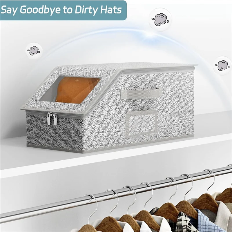 A63X-2 PCS Stackable Hat Storage For Baseball Caps, Holds Up To 24 Caps Hat Organizer For Closet, Hat Boxes With Cardboard
A63X-2 PCS Stackable Hat Storage For Baseball Caps, Holds Up To 24 Caps Hat Organizer For Closet, Hat Boxes With Cardboard