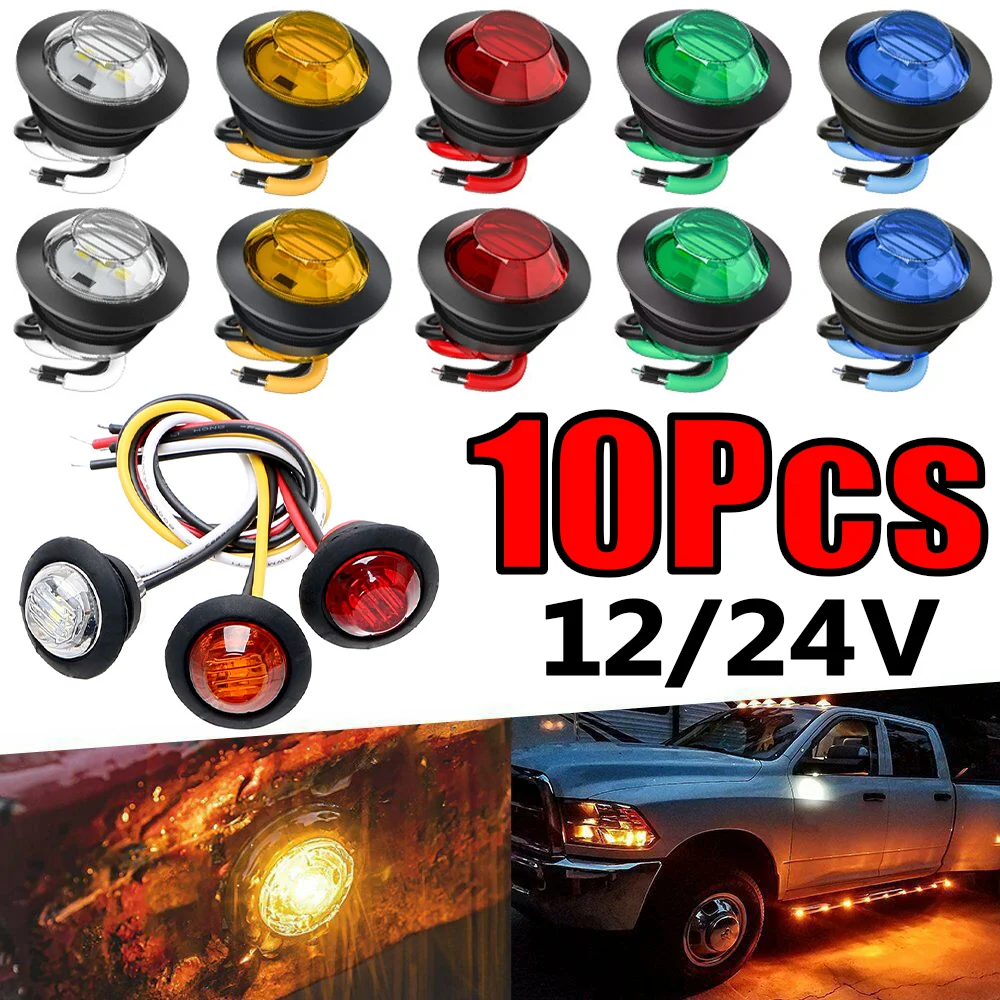 10Pcs LED Side Marker Lights 12V/24V Truck Warning Tail Light Trailer Lorry Car Caravan Boat Turn Signal Lamp Indicators Light
10Pcs LED Side Marker Lights 12V/24V Truck Warning Tail Light Trailer Lorry Car Caravan Boat Turn Signal Lamp Indicators Light
