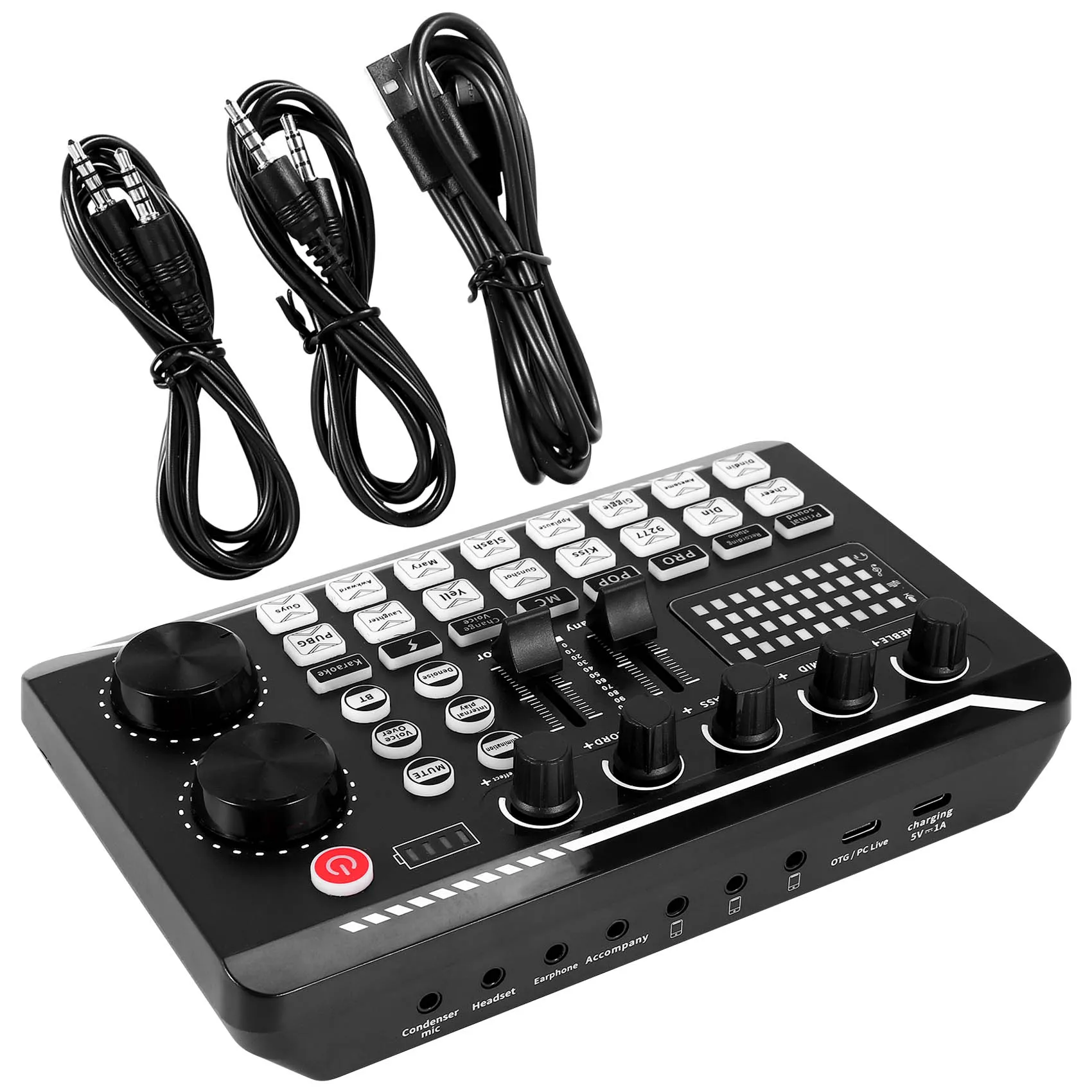 AS98-Audio Mixer,Live Sound Card And Audio Interface With DJ Mixer Effects And Voice Changer,Podcast Production Studio 
AS98-Audio Mixer,Live Sound Card And Audio Interface With DJ Mixer Effects And Voice Changer,Podcast Production Studio