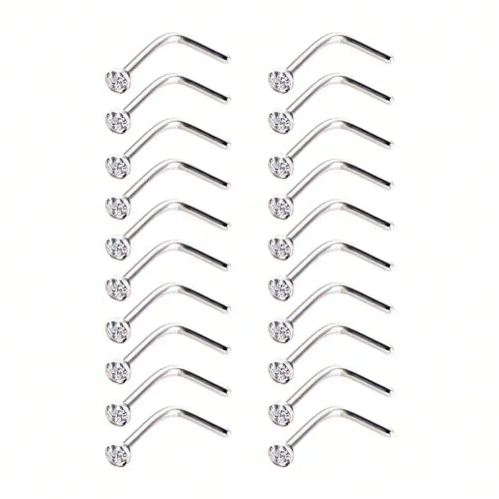 20 Pieces Curved Se Stud Stainless Steel Se Ring Crystals L Bend Se Screw Piercing Jewelry 20 Gauge
20 Pieces Curved Se Stud Stainless Steel Se Ring Crystals L Bend Se Screw Piercing Jewelry 20 Gauge