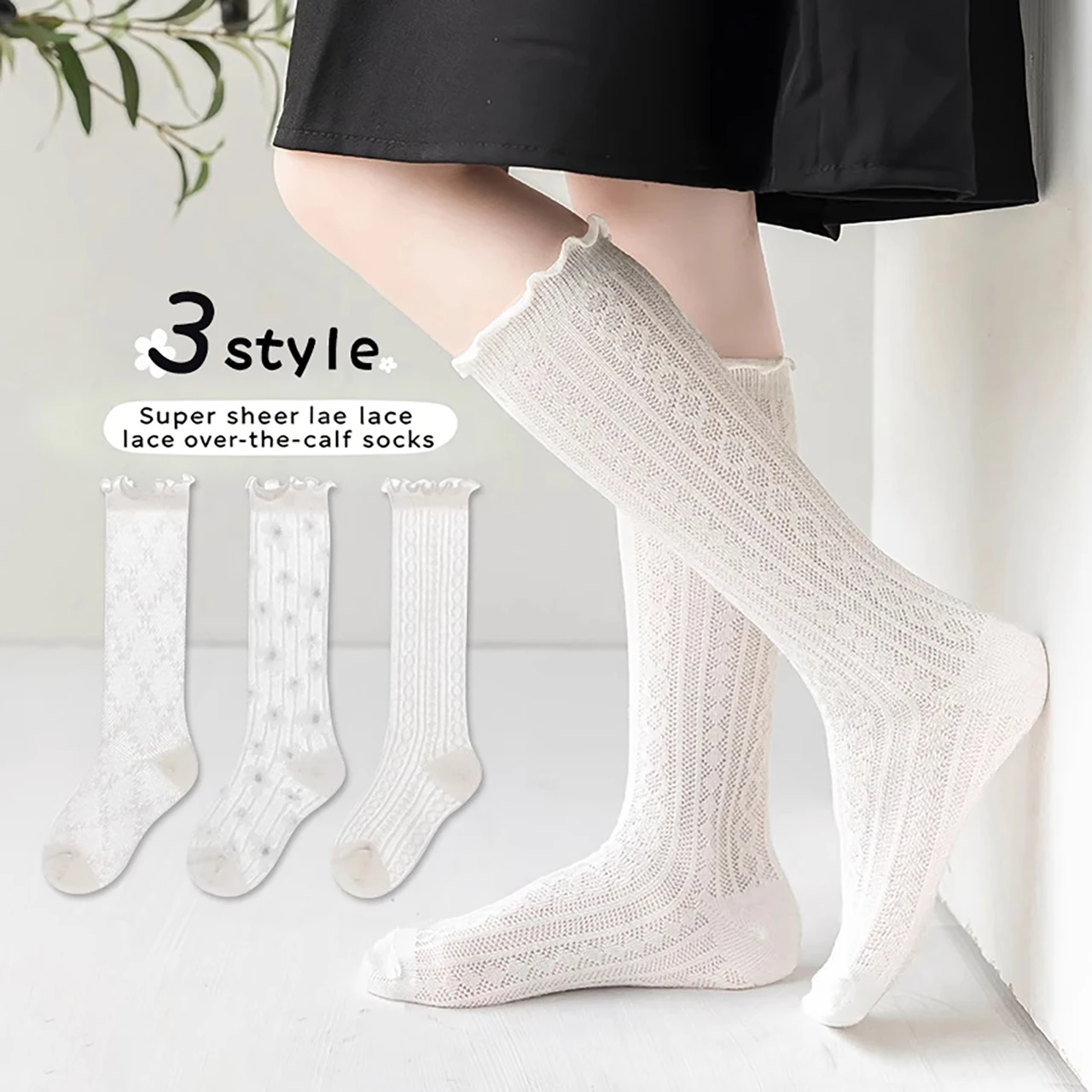 3Pair White Lace Ruffle Long Stockings Summer Girl Calf Socks Thin Breathable Kids Mesh Sock 3-12Year Children Knee-High Socks
3Pair White Lace Ruffle Long Stockings Summer Girl Calf Socks Thin Breathable Kids Mesh Sock 3-12Year Children Knee-High Socks