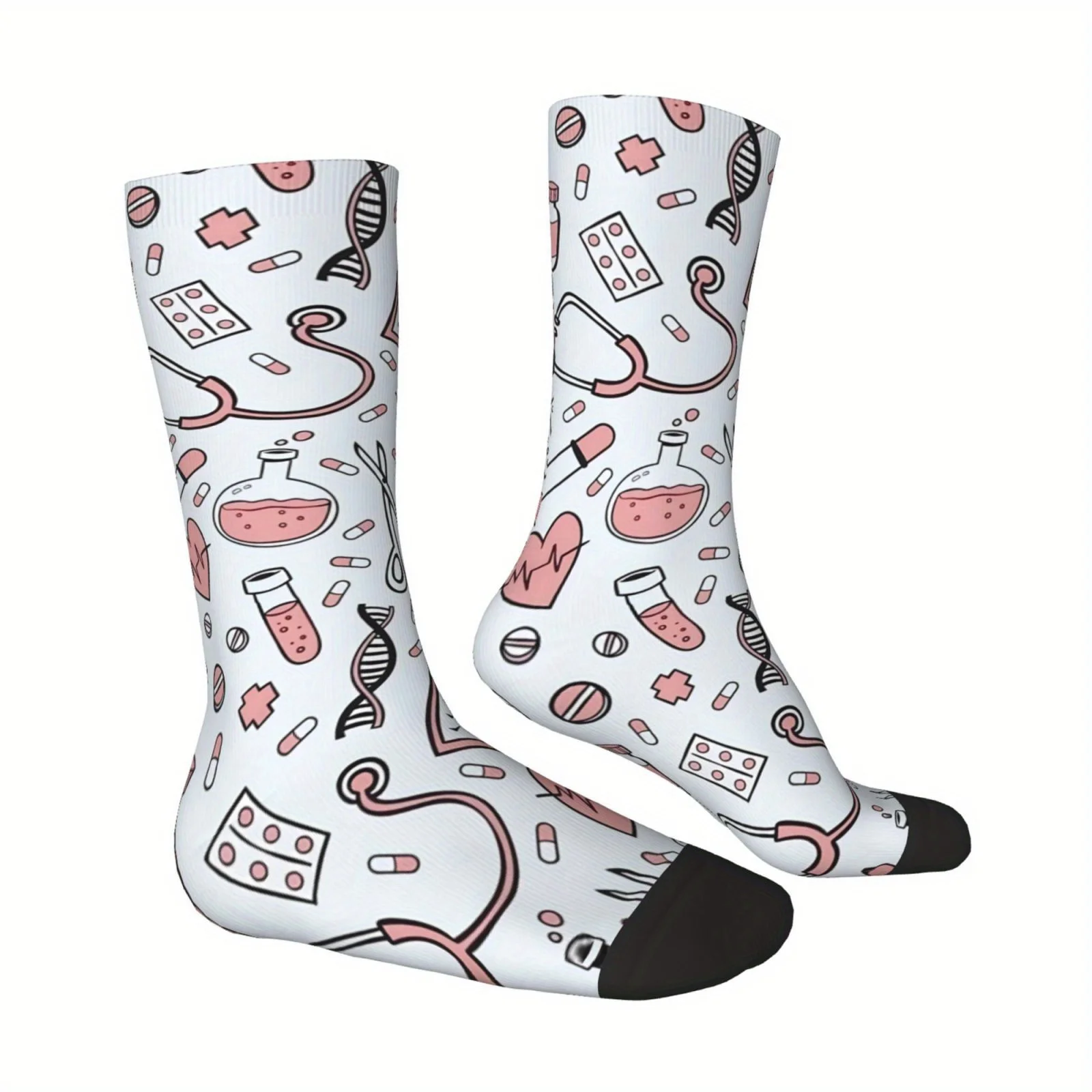 Funny Nurse Themed Socks Suitable for Men Print with Stethoscope Bandage Patterns Comfortable for Work Parties Outdoor Novelty
Funny Nurse Themed Socks Suitable for Men Print with Stethoscope Bandage Patterns Comfortable for Work Parties Outdoor Novelty