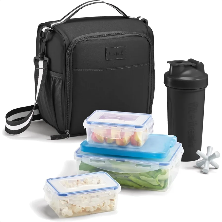 BREE Meal Prep Lunch Box With Containers Ice Pack and Shaker Bottle For Men and Women 6pc. Meal Prep Kit Lunch Bag With Contain
BREE Meal Prep Lunch Box With Containers Ice Pack and Shaker Bottle For Men and Women 6pc. Meal Prep Kit Lunch Bag With Contain