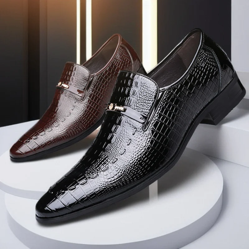 Classic Dress Shoes for Men Leather Shoes PU Crocodile Business Casual Formal Sneakers Plus Size Office Wedding Party Oxfords
Classic Dress Shoes for Men Leather Shoes PU Crocodile Business Casual Formal Sneakers Plus Size Office Wedding Party Oxfords