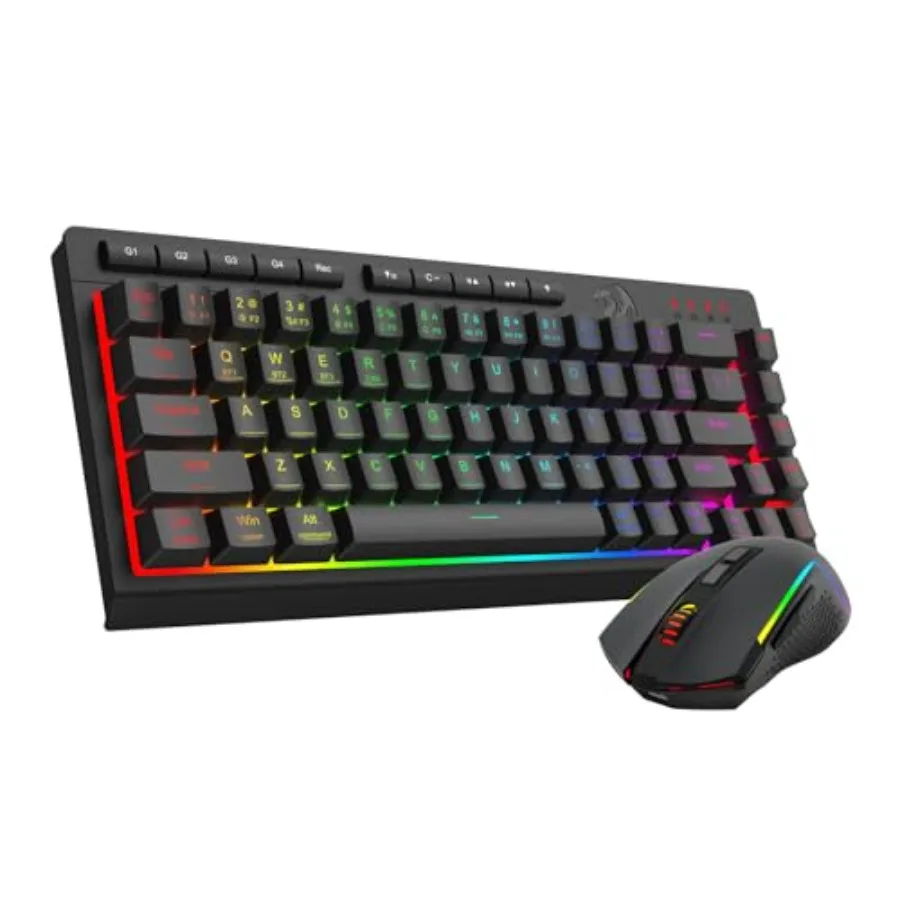 Wireless Gaming Keyboard and Mouse Combo Bluetooth 2.4G USB-C Wired RGB Backlit 60 Portable Quiet Rechargeable Macro Membrane K
Wireless Gaming Keyboard and Mouse Combo Bluetooth 2.4G USB-C Wired RGB Backlit 60 Portable Quiet Rechargeable Macro Membrane K