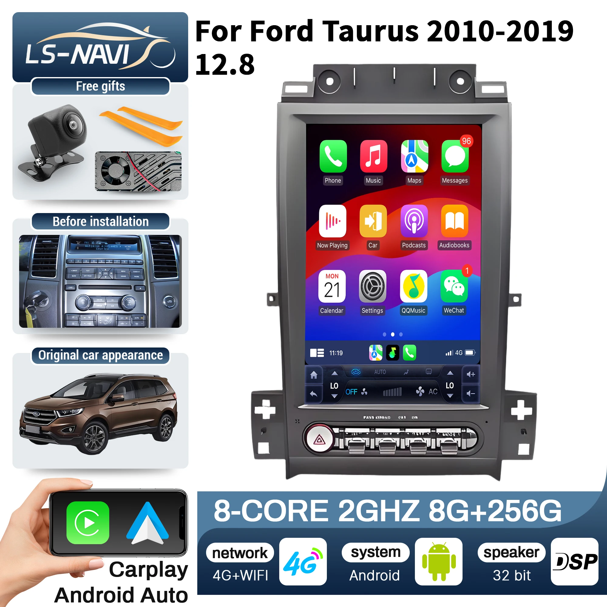 12,8-дюймовый автомобильный радиоприемник с 4G GPS Android 14 для Ford Taurus 2010-2019, беспроводная Bluetooth CarPlay, стереосистема с сенсорным экраном
12,8-дюймовый автомобильный радиоприемник с 4G GPS Android 14 для Ford Taurus 2010-2019, беспроводная Bluetooth CarPlay, стереосистема с сенсорным экраном