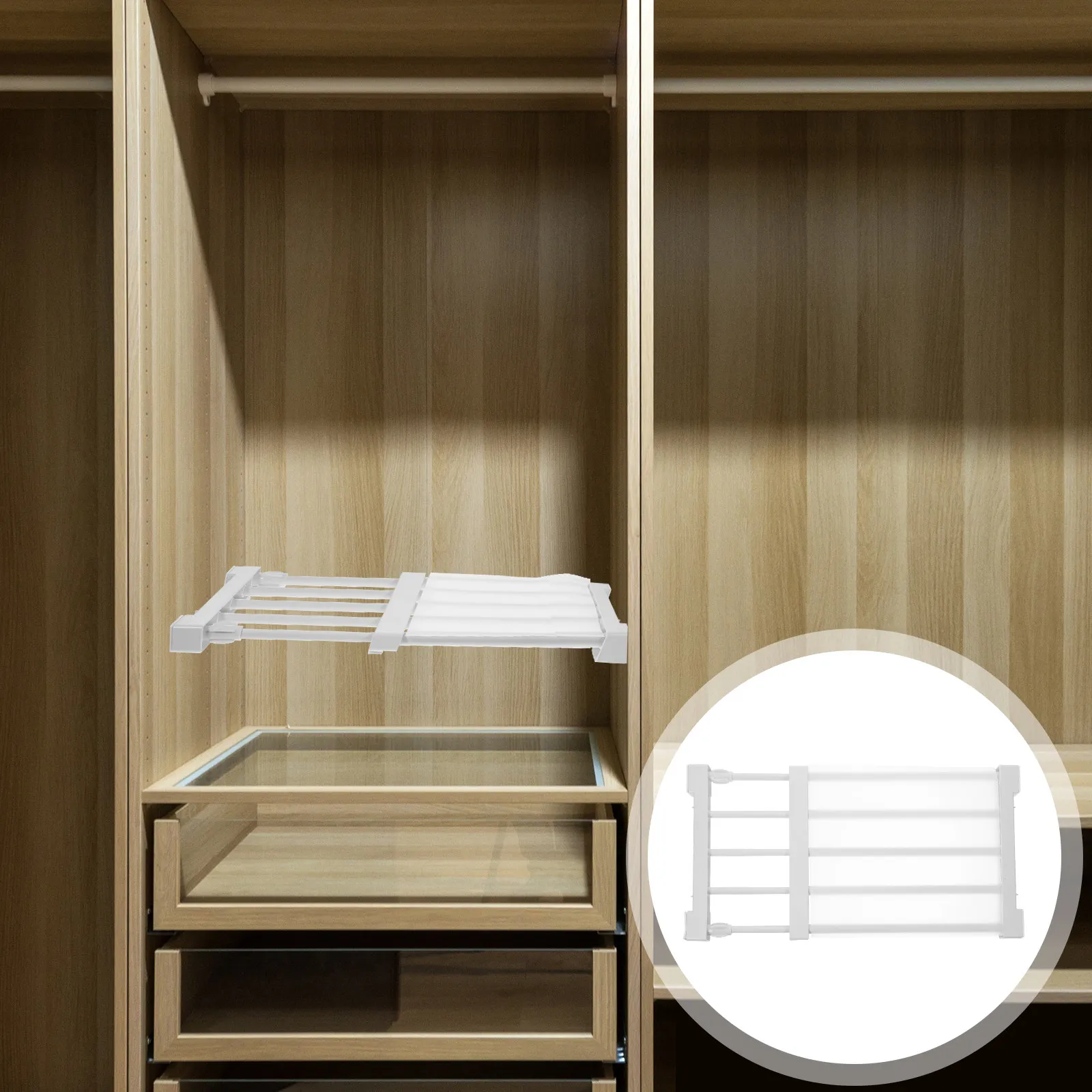 Adjustable Closet Shelf Divider Board Tension Rack No Punching Expandable Storage Organizer for Cabinet Wardrobe Household
Adjustable Closet Shelf Divider Board Tension Rack No Punching Expandable Storage Organizer for Cabinet Wardrobe Household