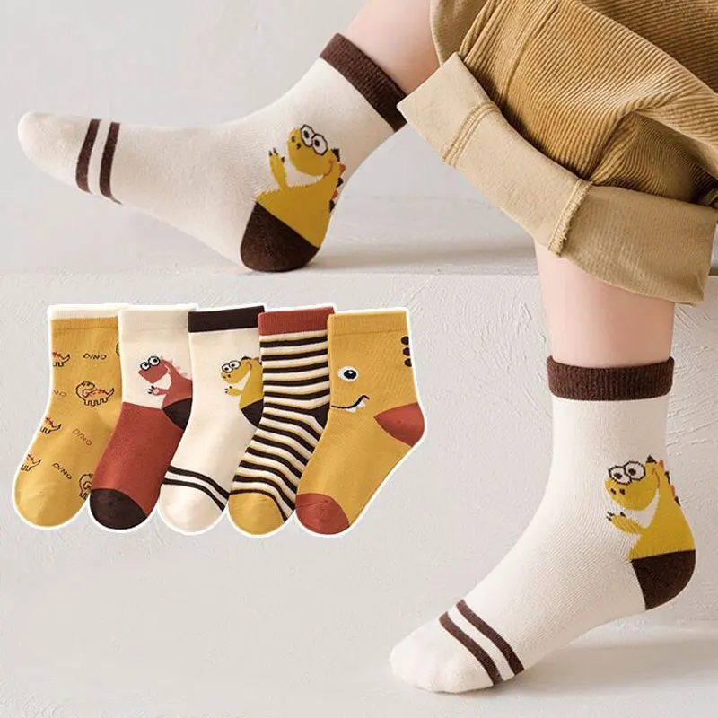 5 Pairs Children's Thin Breathable Cotton Socks, Medium Tube Sock, Skin Friendly, Spring and Autumn 
5 Pairs Children's Thin Breathable Cotton Socks, Medium Tube Sock, Skin Friendly, Spring and Autumn