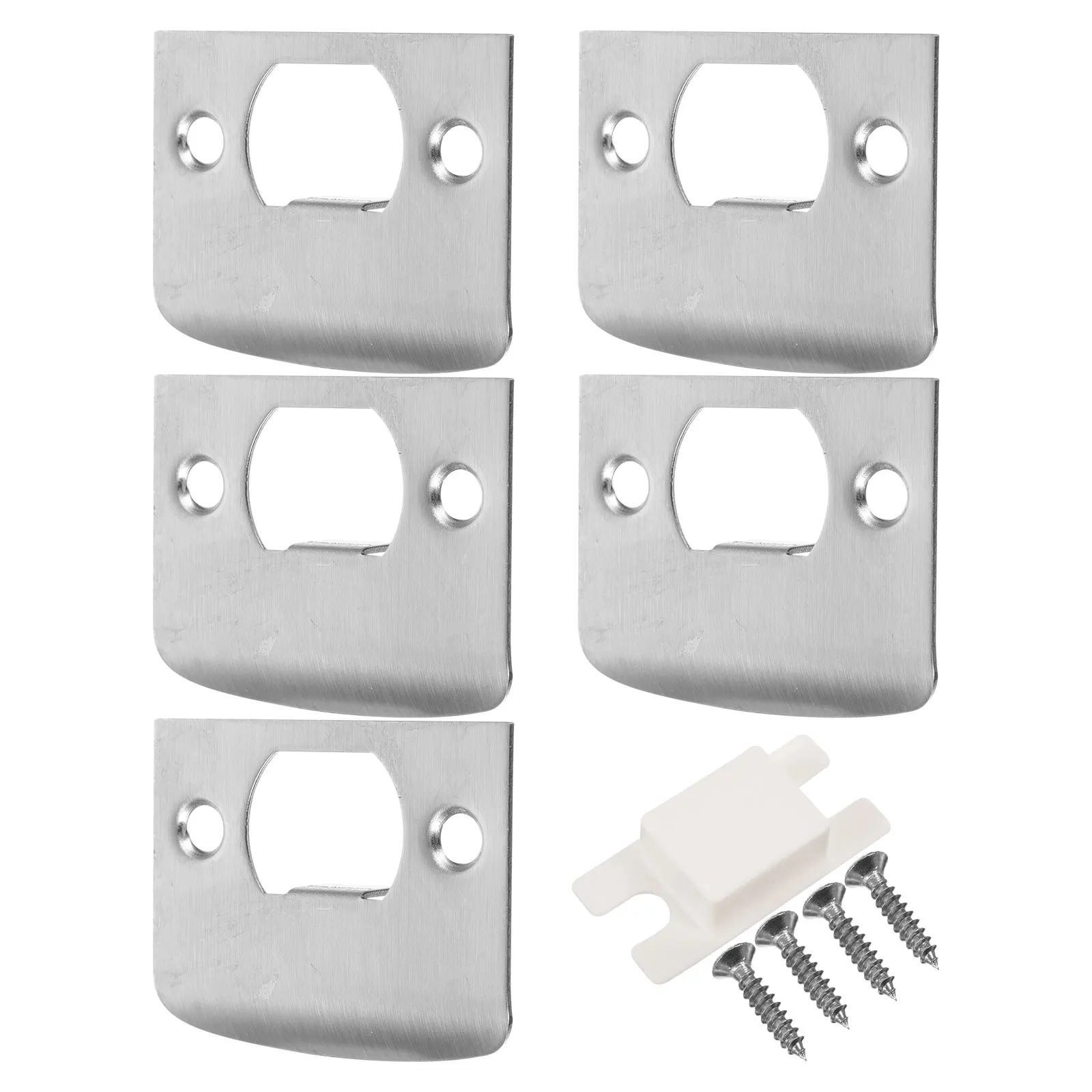 4 Sets Door Lock Guide Striker Plates Stainless Steel Latch Reinforcement Kits Screw Included Fits Doors Home Office Shop
4 Sets Door Lock Guide Striker Plates Stainless Steel Latch Reinforcement Kits Screw Included Fits Doors Home Office Shop