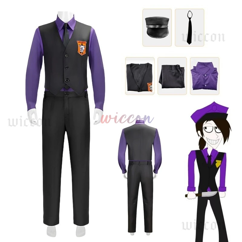 Игра FNAF Purple Guy William Afton Косплей Костюм Шляпа Belle Gown Костюм Мужской Топ Жилет Брюки со Шляпой Хэллоуин Вечеринка Наряд
Игра FNAF Purple Guy William Afton Косплей Костюм Шляпа Belle Gown Костюм Мужской Топ Жилет Брюки со Шляпой Хэллоуин Вечеринка Наряд