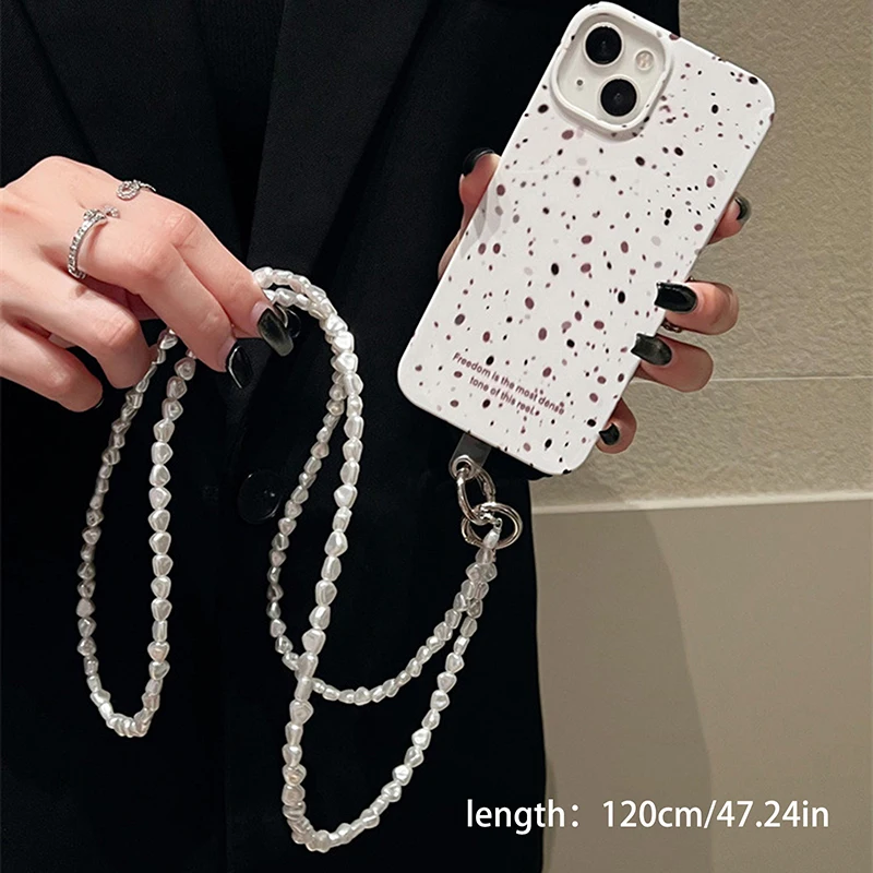120CM Long Crossbody Bag Accessories Mobile Phone Lanyard Pearl Chain Women's Backpack Long Shoulder Strap Anti-lost Lanyard
120CM Long Crossbody Bag Accessories Mobile Phone Lanyard Pearl Chain Women's Backpack Long Shoulder Strap Anti-lost Lanyard