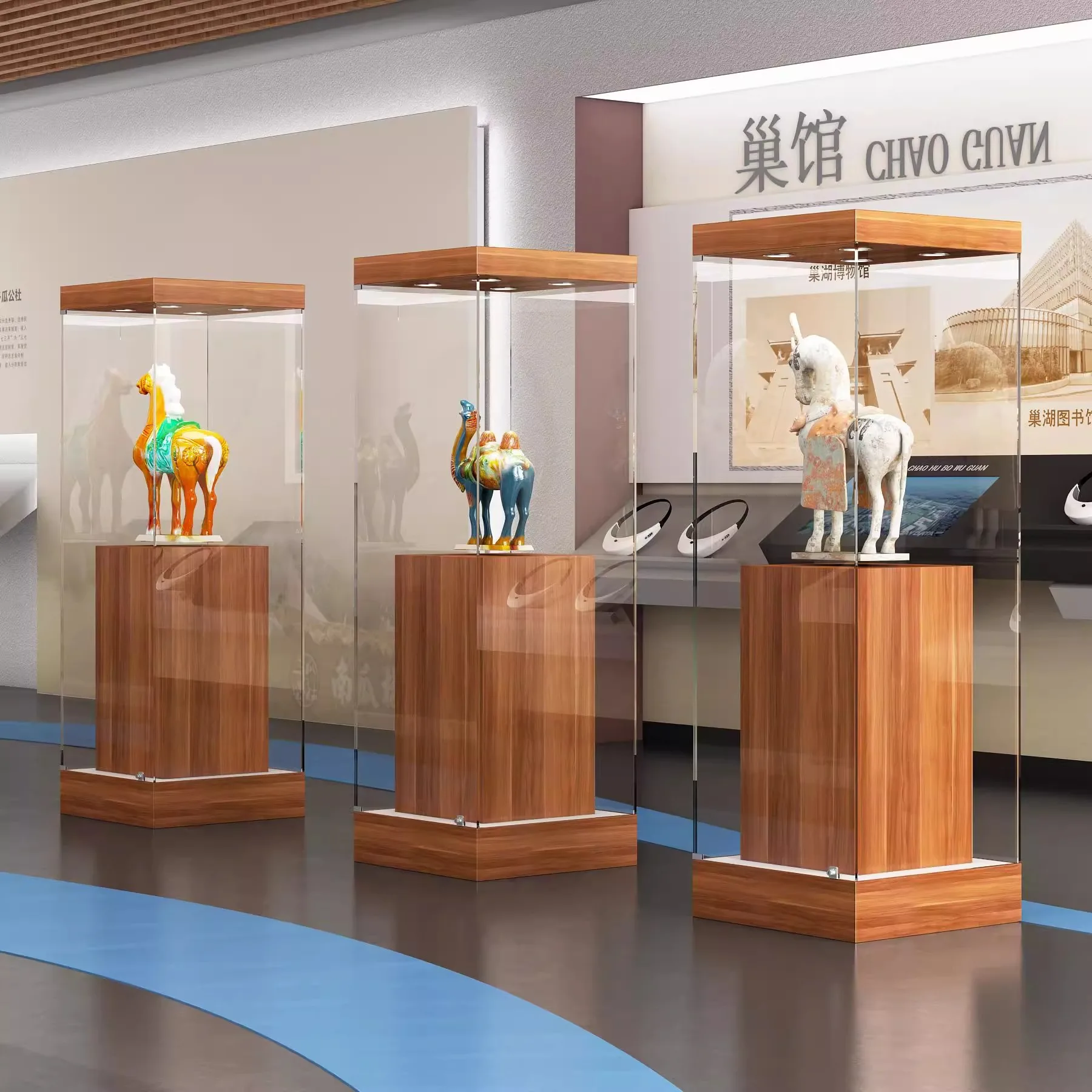 Museum showcase custom wooden jewelry jade cultural relics showcase display case
Museum showcase custom wooden jewelry jade cultural relics showcase display case