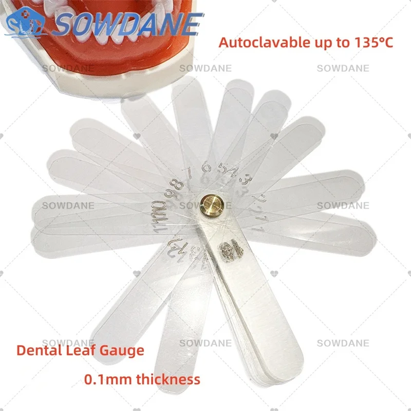 New Dental Leaf Gauge Occlusal Measurement Resin Ruler Tool Autoclavable Thickness 0.1mm Autoclavable
New Dental Leaf Gauge Occlusal Measurement Resin Ruler Tool Autoclavable Thickness 0.1mm Autoclavable