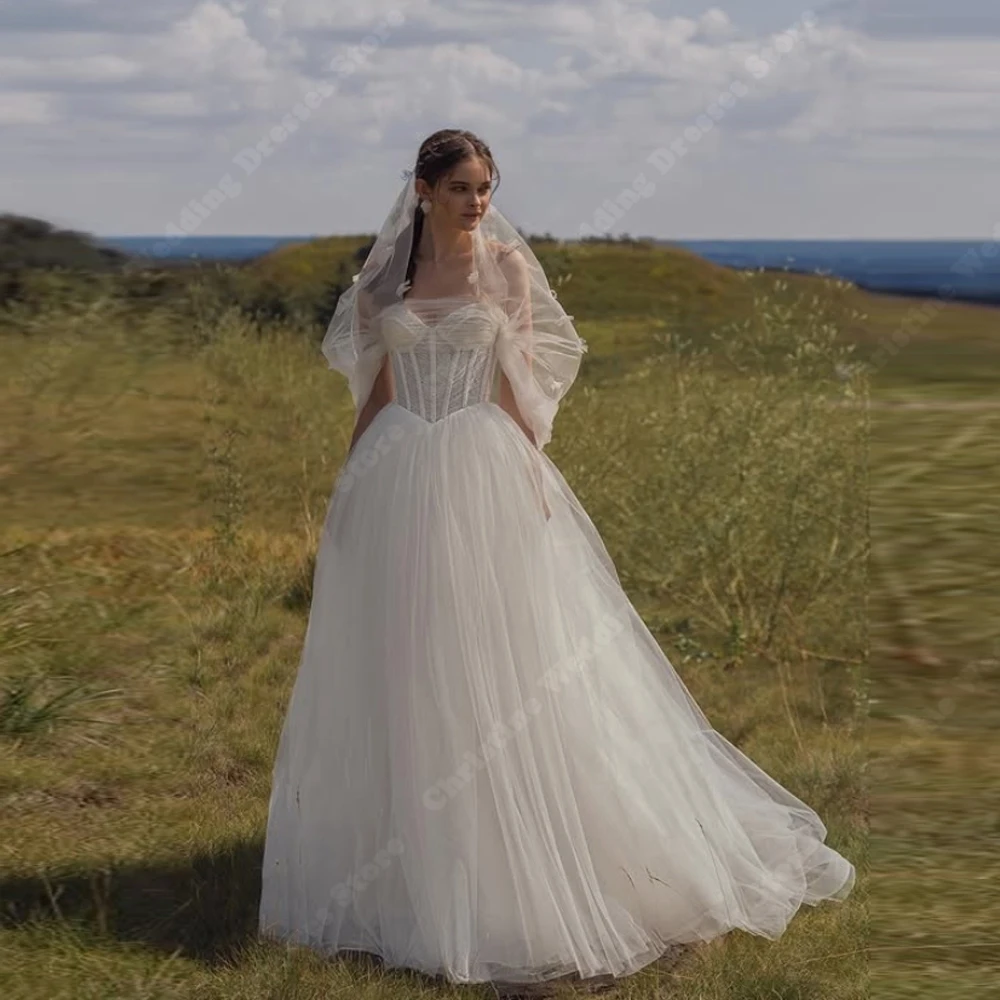 Sweetheart Collar Women Wedding Dresses Sexy Sleeveless A-Line Bridal Gowns Floor Mopping Banquet Vestidos De Novias Customized
Sweetheart Collar Women Wedding Dresses Sexy Sleeveless A-Line Bridal Gowns Floor Mopping Banquet Vestidos De Novias Customized