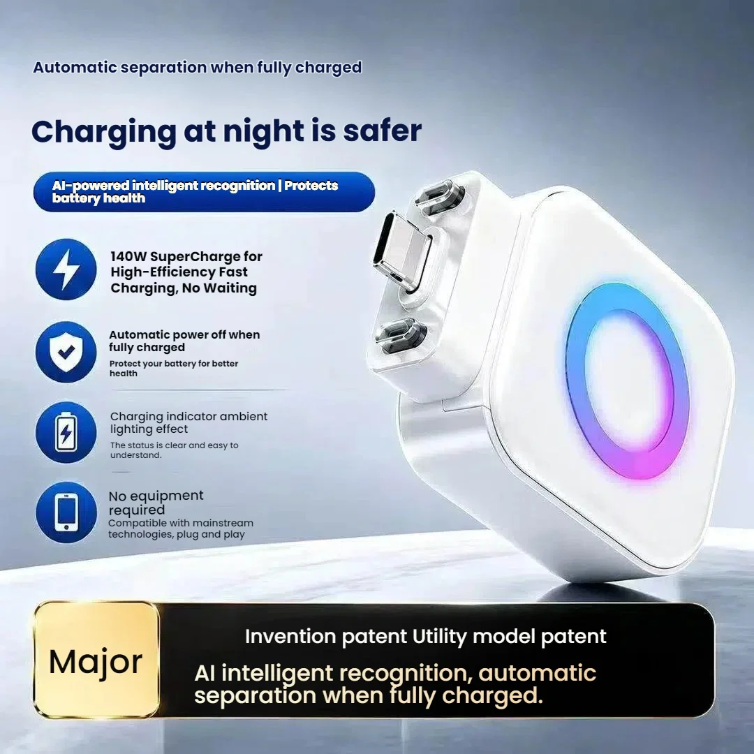 TC Overcharge Protection Charger Full Charge Automatic Cut Off All-Round Safety Guard for Mobile Phone PC Tablet Universal Use
TC Overcharge Protection Charger Full Charge Automatic Cut Off All-Round Safety Guard for Mobile Phone PC Tablet Universal Use