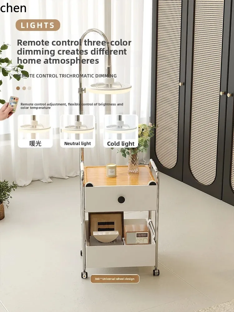 ZML retro cream style home living room bedroom floor light with fan three-layer storage cart side few
ZML retro cream style home living room bedroom floor light with fan three-layer storage cart side few