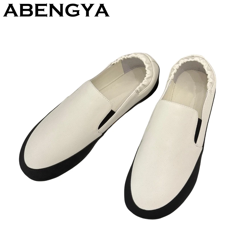 2025 Summer Round Toe Flat Loafers Shoes Women Real Leather Slip On Lazy Loafers Femme Casual Walking Single Shoes Zapatos Mujer
2025 Summer Round Toe Flat Loafers Shoes Women Real Leather Slip On Lazy Loafers Femme Casual Walking Single Shoes Zapatos Mujer