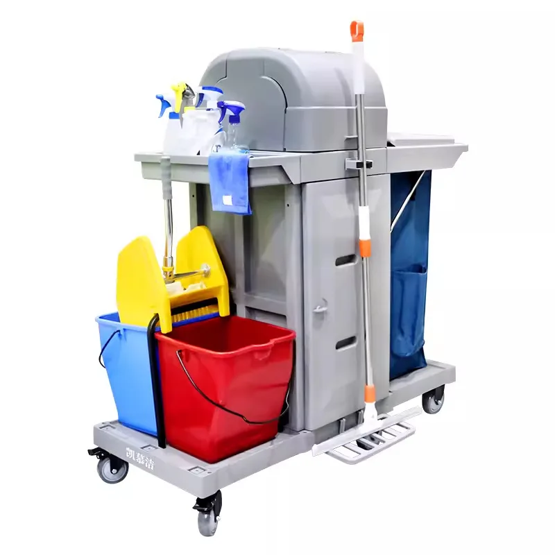 2025Plastic Cleaning Janitor Cart Housekeeping Trolley Cart for Restaurant
2025Plastic Cleaning Janitor Cart Housekeeping Trolley Cart for Restaurant