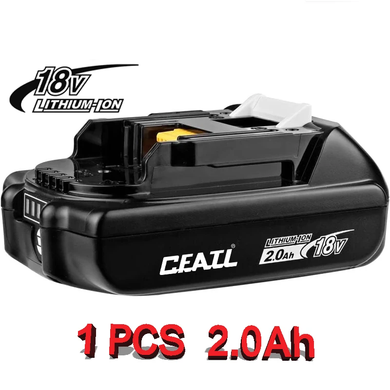 1-Pack 18V 2.0Ah Rechargeable Battery, for Makita Tool BL1830B BL1840 BL1840B BL1850 BL1850B 18650 DTW700 DTD173 18V Battery
1-Pack 18V 2.0Ah Rechargeable Battery, for Makita Tool BL1830B BL1840 BL1840B BL1850 BL1850B 18650 DTW700 DTD173 18V Battery