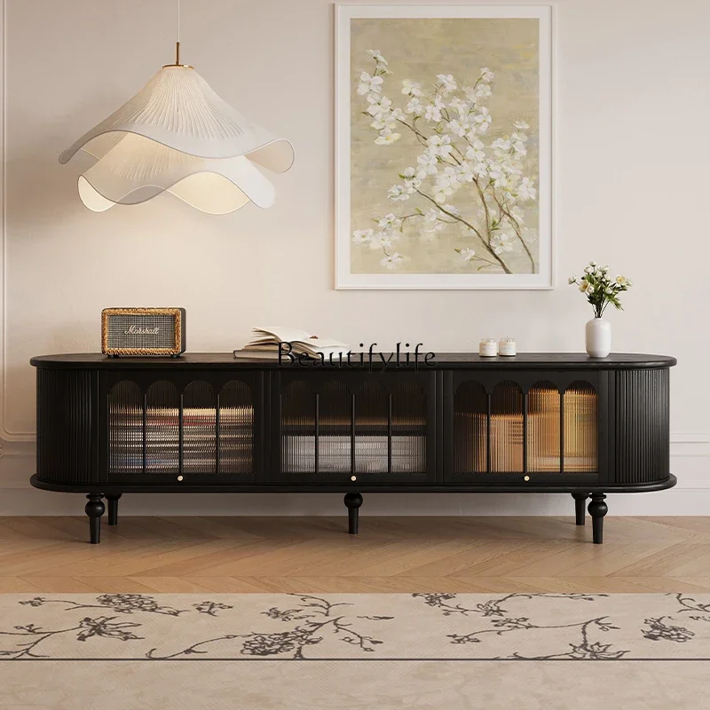 French retro solid wood TV living room floor cabinet American small apartment floor model
French retro solid wood TV living room floor cabinet American small apartment floor model