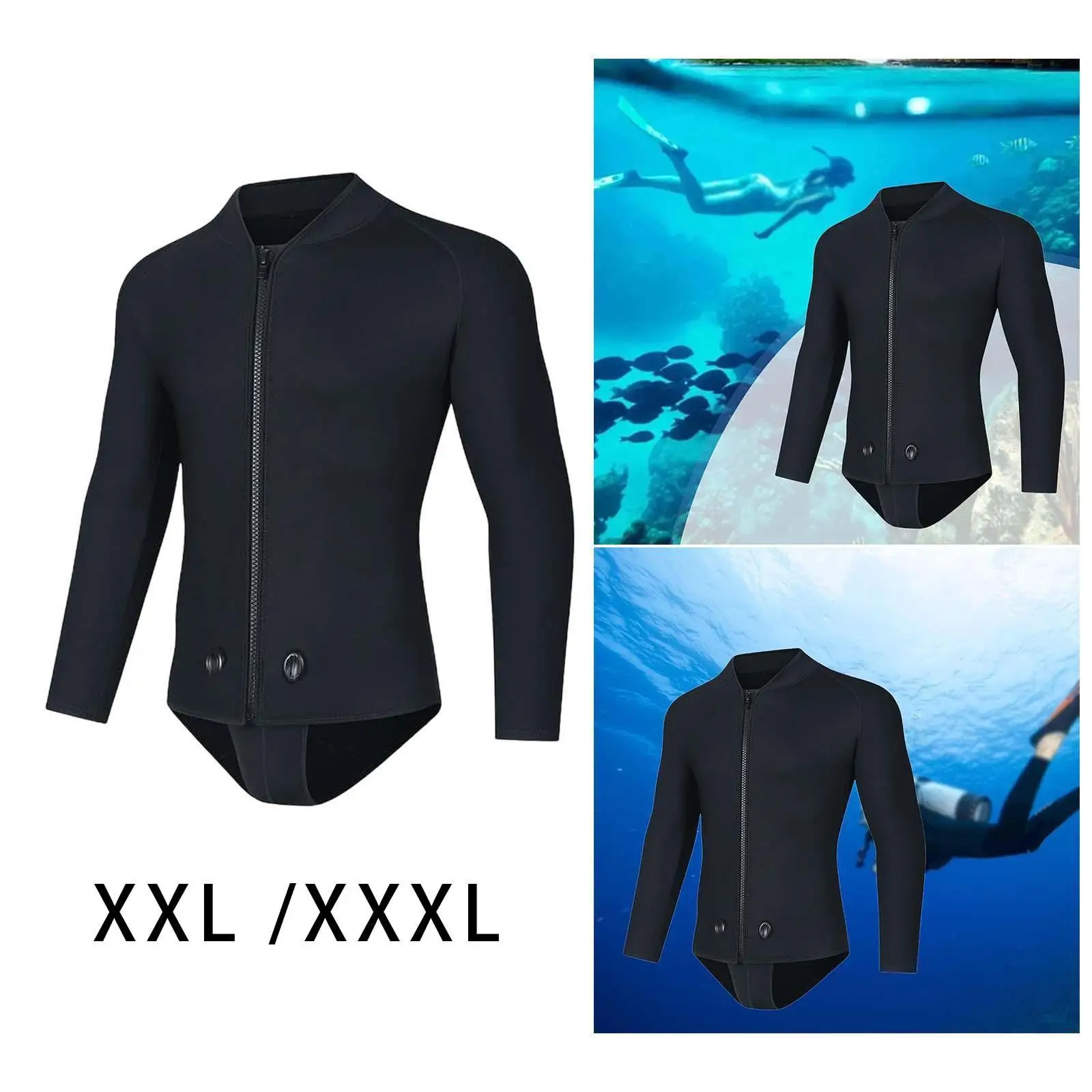 Wetsuit Top Men Scuba Diving Suit Front Zip Sun Protection Swimming Suit for
Wetsuit Top Men Scuba Diving Suit Front Zip Sun Protection Swimming Suit for