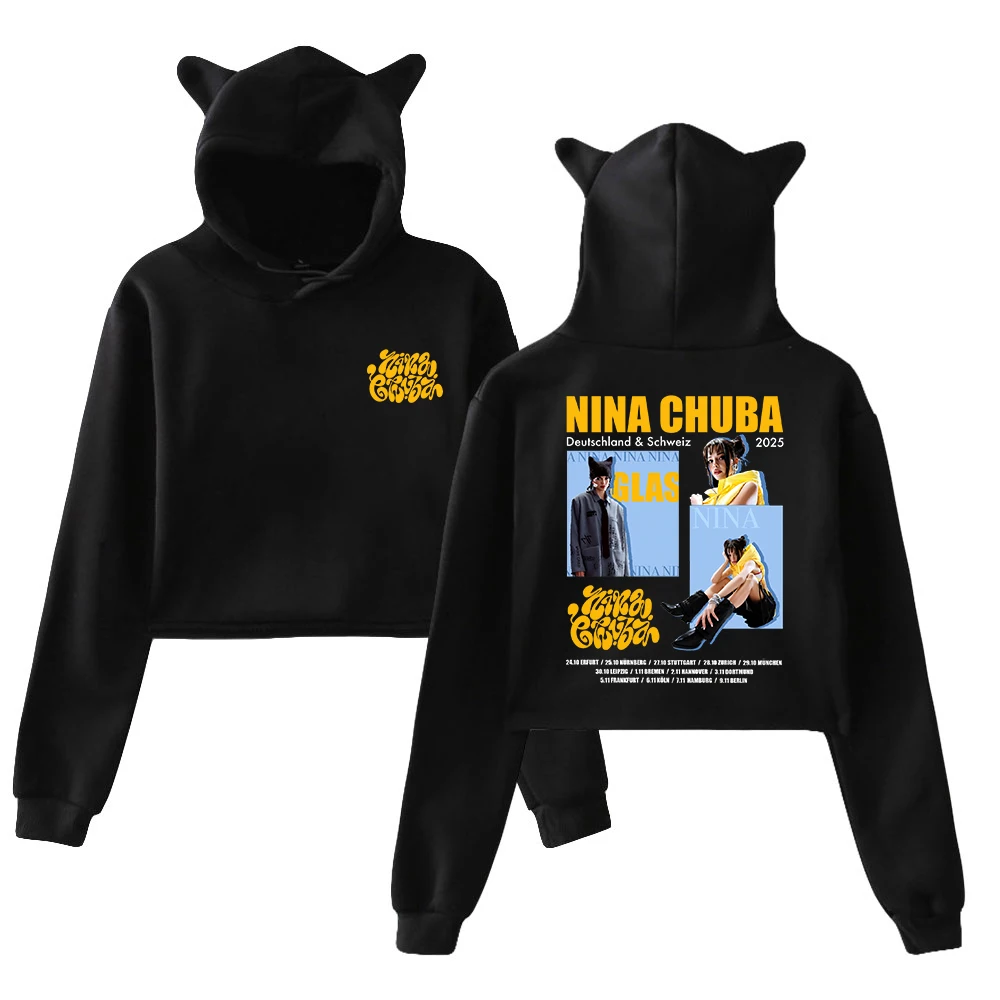 GF Nina Chuba Vintage Graphic Hoodie 2025 Arena Tour Cat Ears Hooded Sweatshirt Long Sleeve Crop Top Women's Clothes
GF Nina Chuba Vintage Graphic Hoodie 2025 Arena Tour Cat Ears Hooded Sweatshirt Long Sleeve Crop Top Women's Clothes