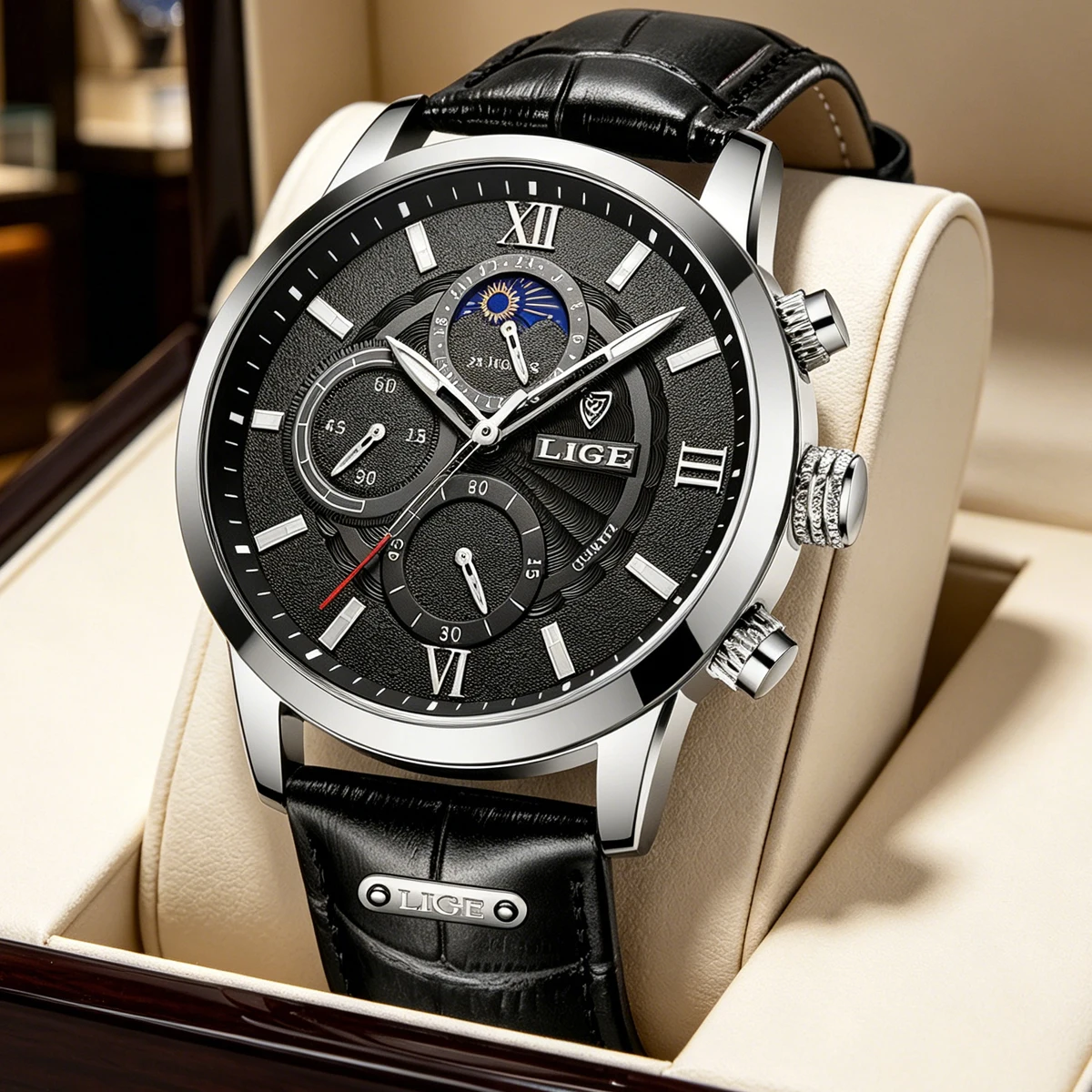 Men's Watches LIGE Top Brand Luxury Men WristWatch For Men Leather Quartz Watch Sports Waterproof Male Clock Relogio Masculino
Men's Watches LIGE Top Brand Luxury Men WristWatch For Men Leather Quartz Watch Sports Waterproof Male Clock Relogio Masculino