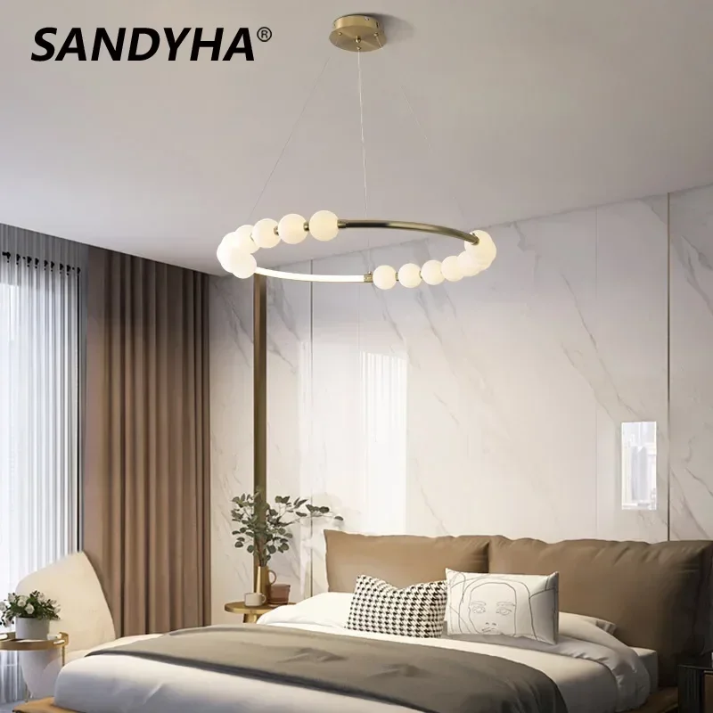 SANDYHA Nordic Ring Design Pendant Lights LED Hanging Lamps Chandelier for Bedroom Living Room Dining Table Lighting Home Decor
SANDYHA Nordic Ring Design Pendant Lights LED Hanging Lamps Chandelier for Bedroom Living Room Dining Table Lighting Home Decor