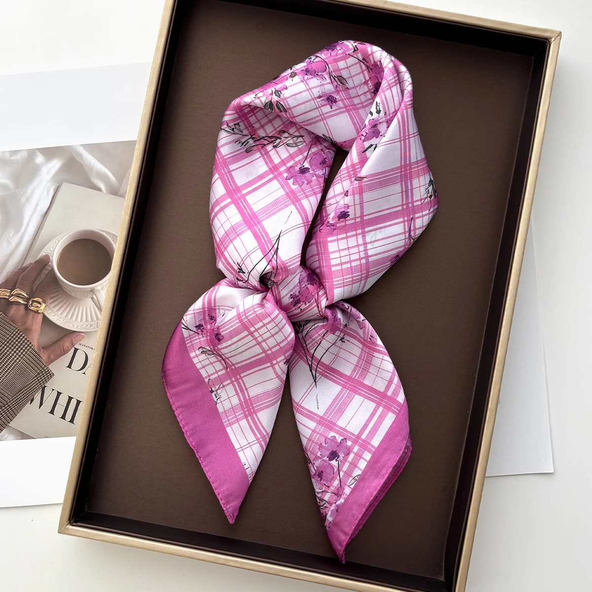 Plaid Floral Women Scarf Silk Imitation Satin Scarves Neckerchief Foulard Square Hairbands Female Scarves Shawls Wraps
Plaid Floral Women Scarf Silk Imitation Satin Scarves Neckerchief Foulard Square Hairbands Female Scarves Shawls Wraps